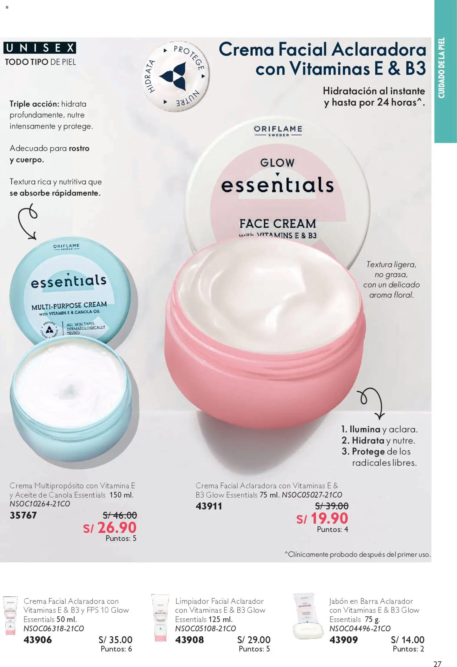 Catálogo Oriflame válido desde 27.12.2025 | Página: 27 | Productos: Jabón, Aceite, Crema