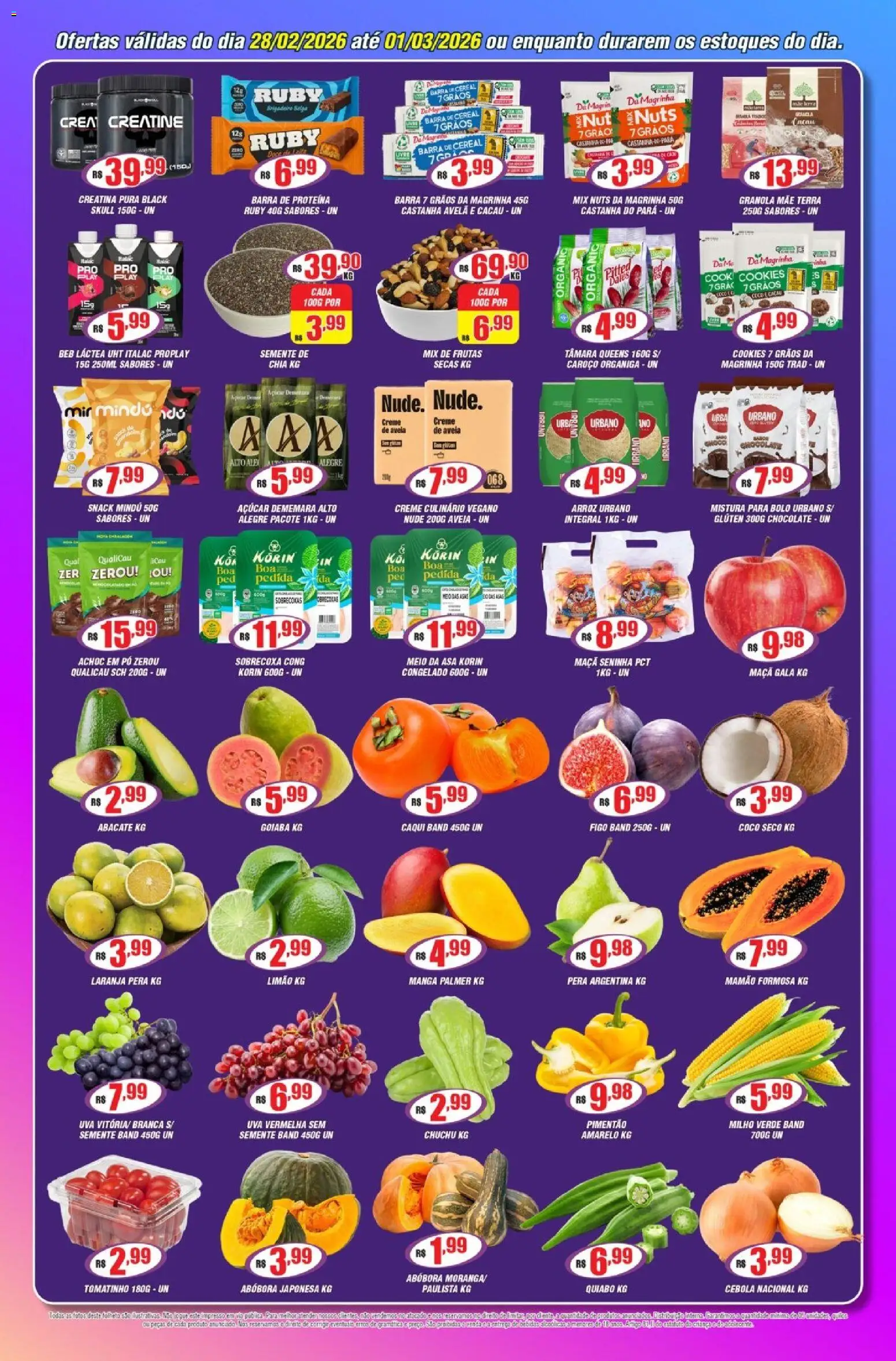 Violeta Supermercados Folheto - válido de 28.02.2026 | Página: 4 | Produtos: Pó, Quiabo, Aveia, Mistura para bolo