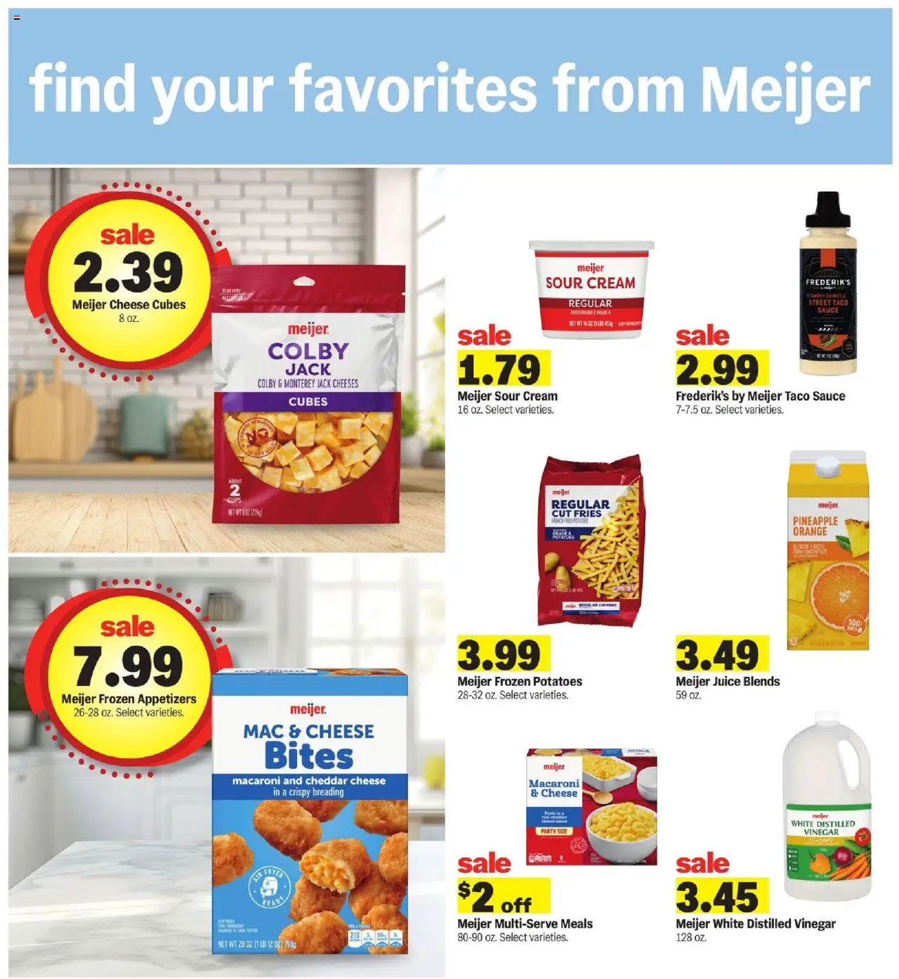Meijer Weekly Ad - MI - valid from 15.10.2025 | Page: 28 | Products: Fryer, Cheese, Pineapple, Potatoes