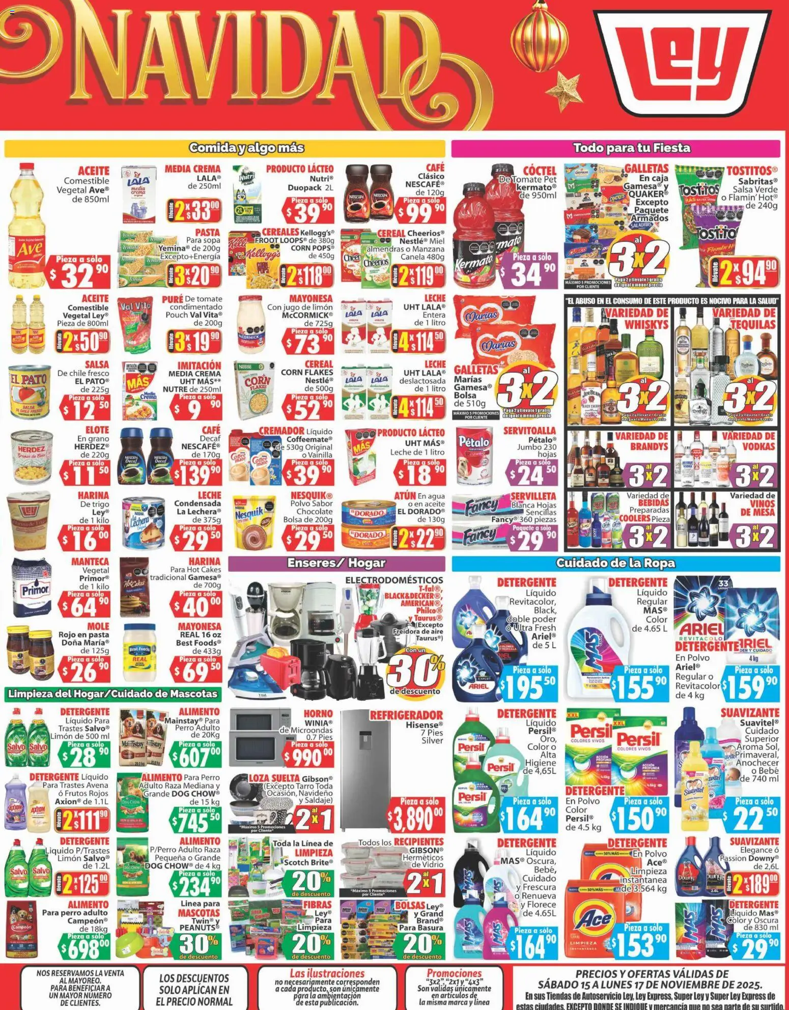 Nuevas ofertas de Casa Ley válidas en toda la República Mexicana desde el 15.11.2025. ¡Encuentra las mejores ofertas en Casa Ley folleto La Paz! | Página: 3 | Productos: Avena, Leche, Cereales, Mesa
