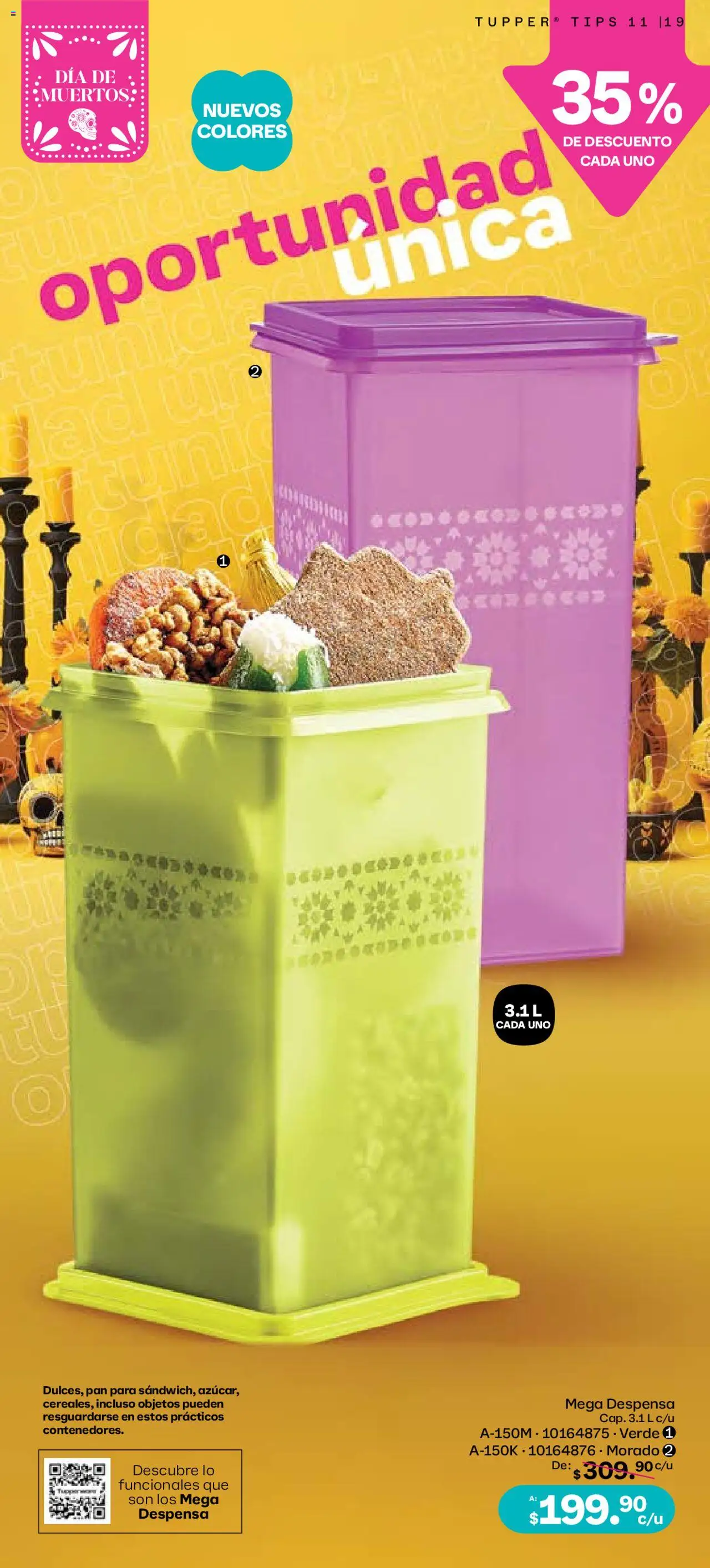 Nuevas ofertas de Tupperware válidas en toda la República Mexicana desde el 06.10.2025. ¡Encuentra las mejores ofertas en Tupperware - Catálogo! | Página: 19 | Productos: Pan, Despensa