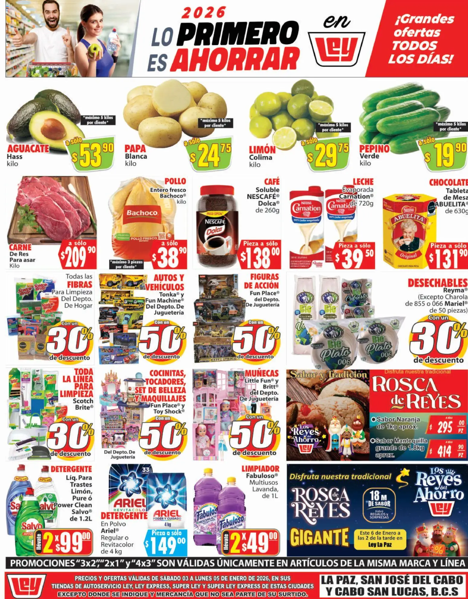 Nuevas ofertas de Casa Ley válidas en toda la República Mexicana desde el 03.01.2026. ¡Encuentra las mejores ofertas en Casa Ley folleto Autoservicio! | Página: 1 | Productos: Leche, Mantequilla, Chocolate, Limpiador