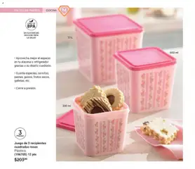 Vista previa de Juego de 3 recipientes cuadrados rosas, Plástico., nuevo folleto de la tienda, válido en México a partir del 02.04.2026 | Página: 24