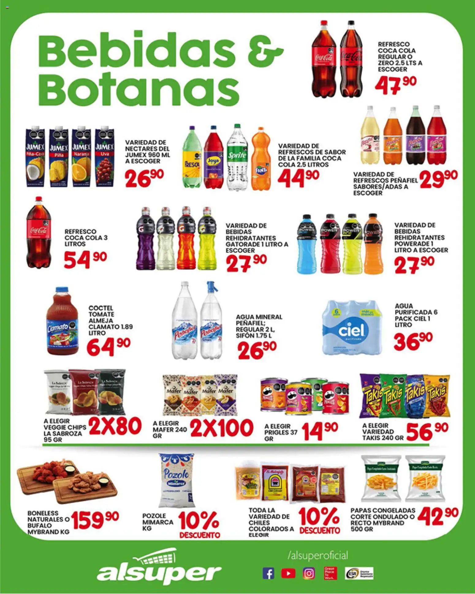 Nuevas ofertas de Alsuper válidas en toda la República Mexicana desde el 06.01.2026. ¡Encuentra las mejores ofertas en Alsuper folleto! | Página: 3 | Productos: Refresco, Tomate, Agua, Piña