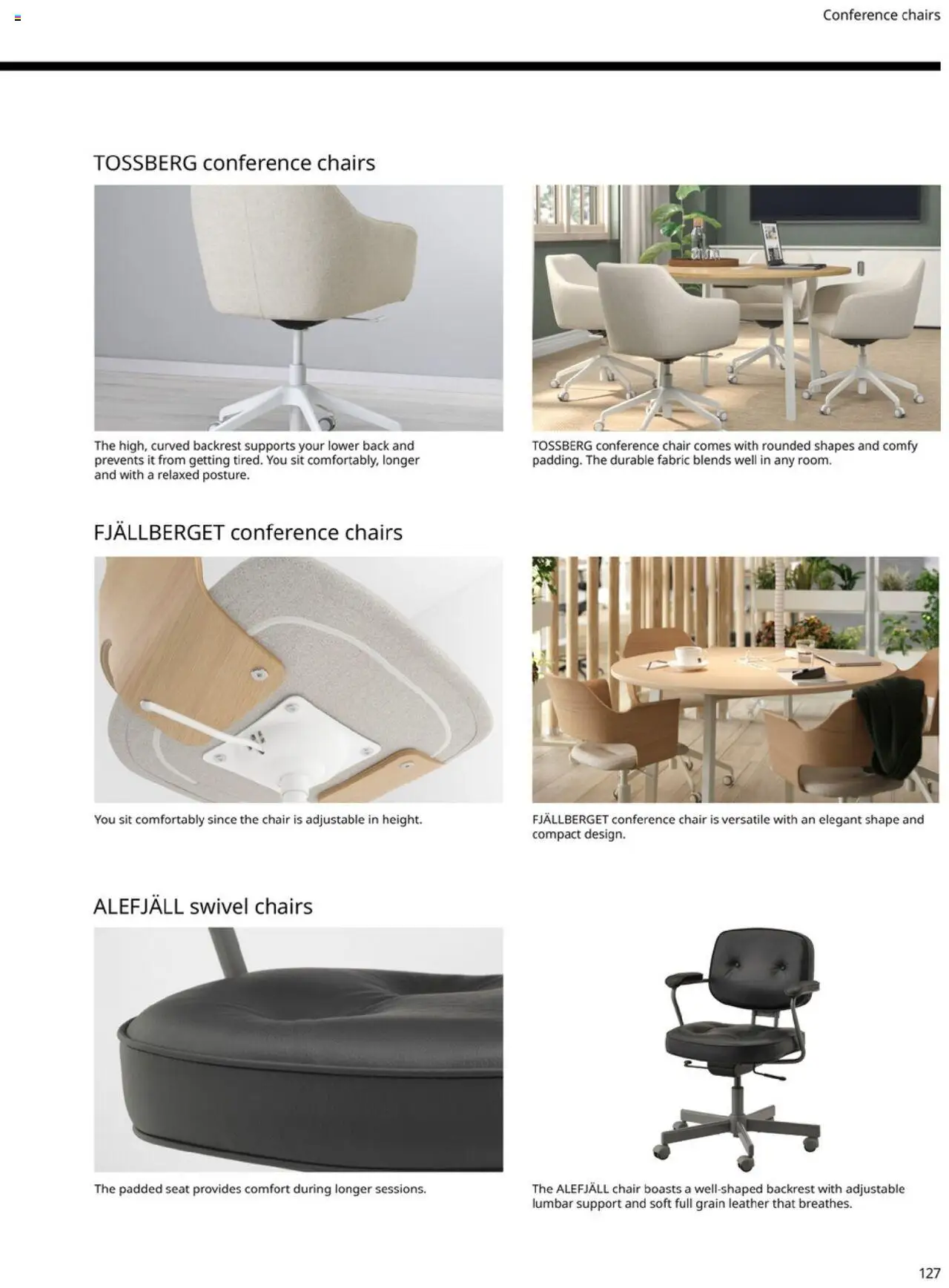 IKEA Office Brochure 2025 - valid from 01.03.2025 | Page: 127 | Products: Chair, Swivel