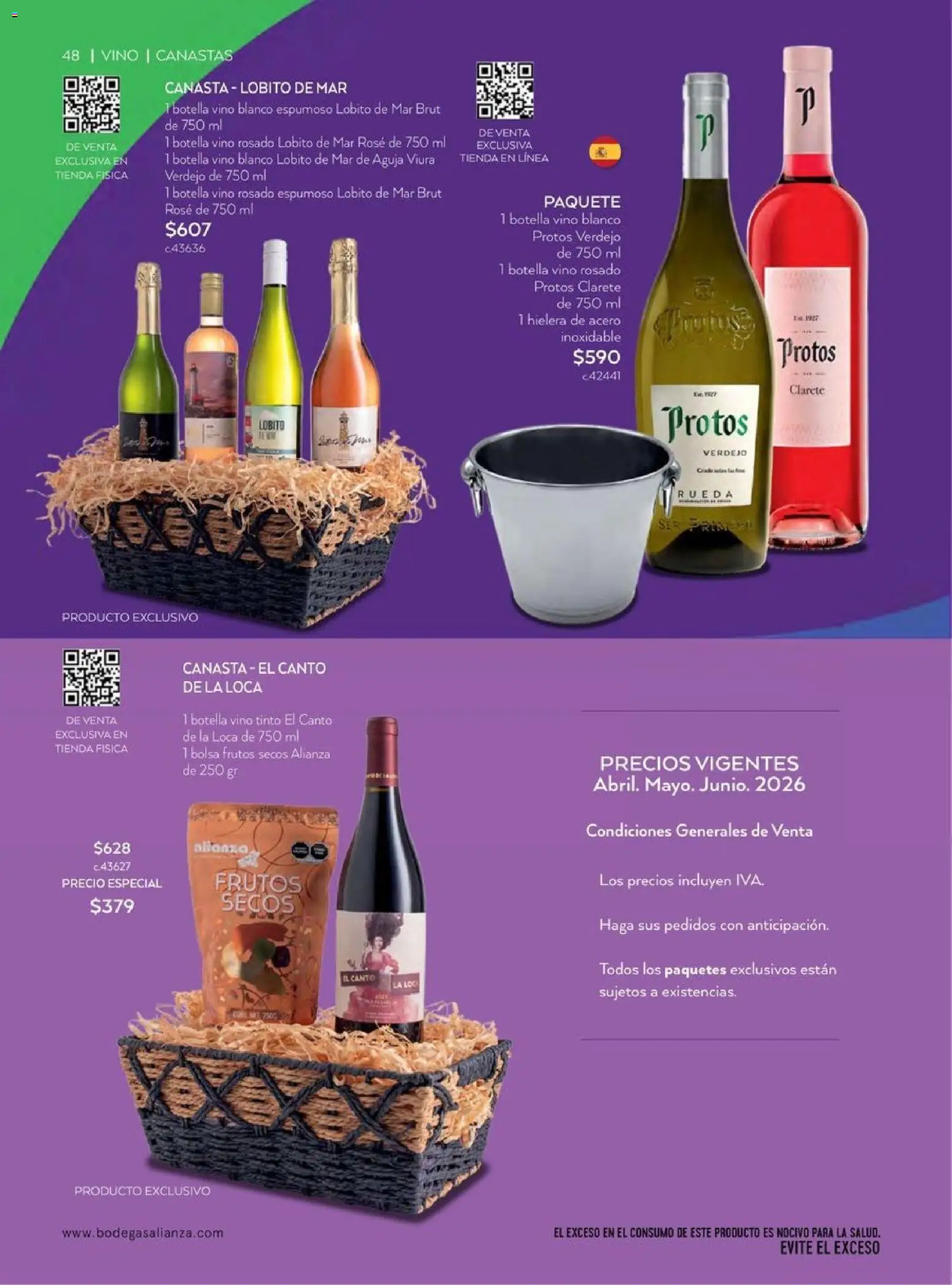 Nuevas ofertas de Bodegas Alianza válidas en toda la República Mexicana desde el 01.04.2026. ¡Encuentra las mejores ofertas en Bodegas Alianza catálogo! | Página: 50 | Productos: Hielera, Botella, Vino, Canasta