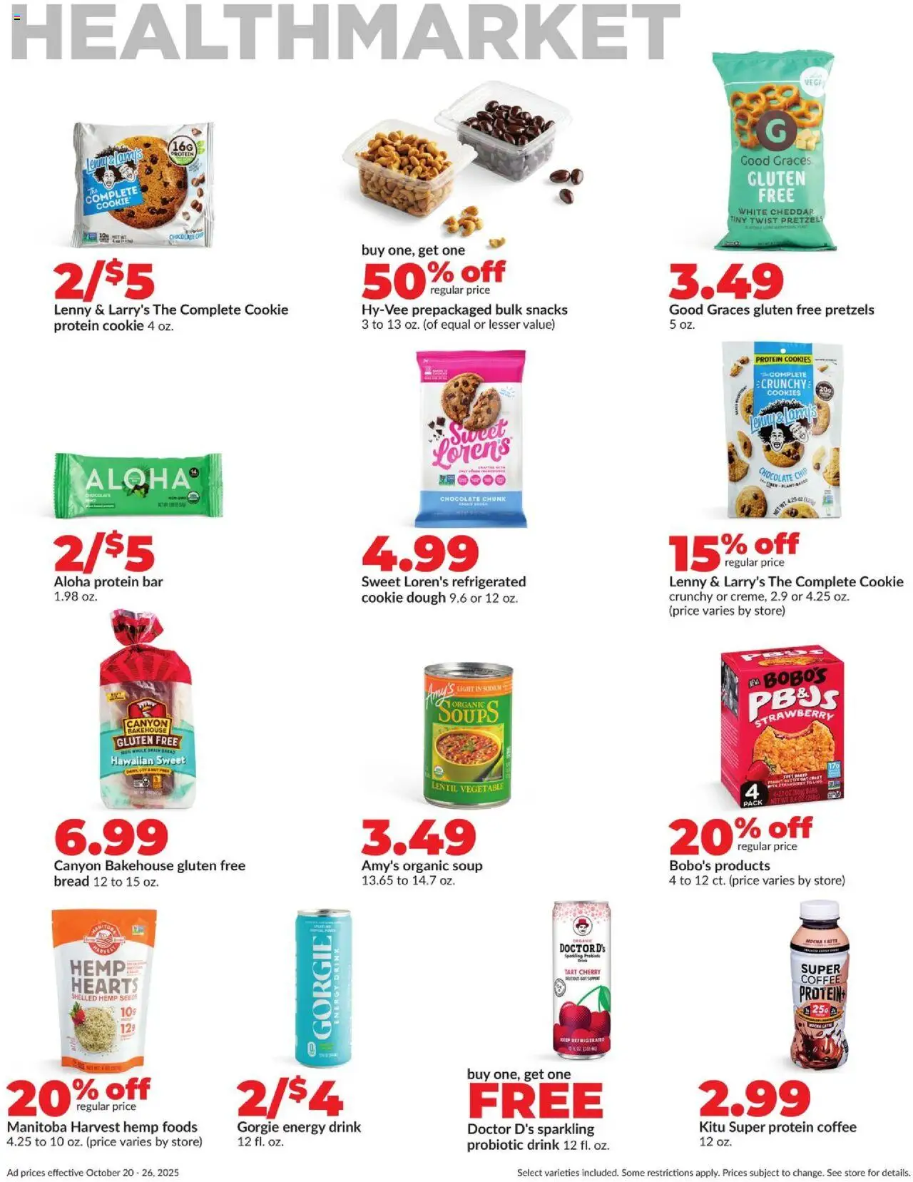 HyVee Weekly Ad - valid from 20.10.2025 | Page: 28 | Products: Bread, Coffee, Cookies, Chocolate Chip