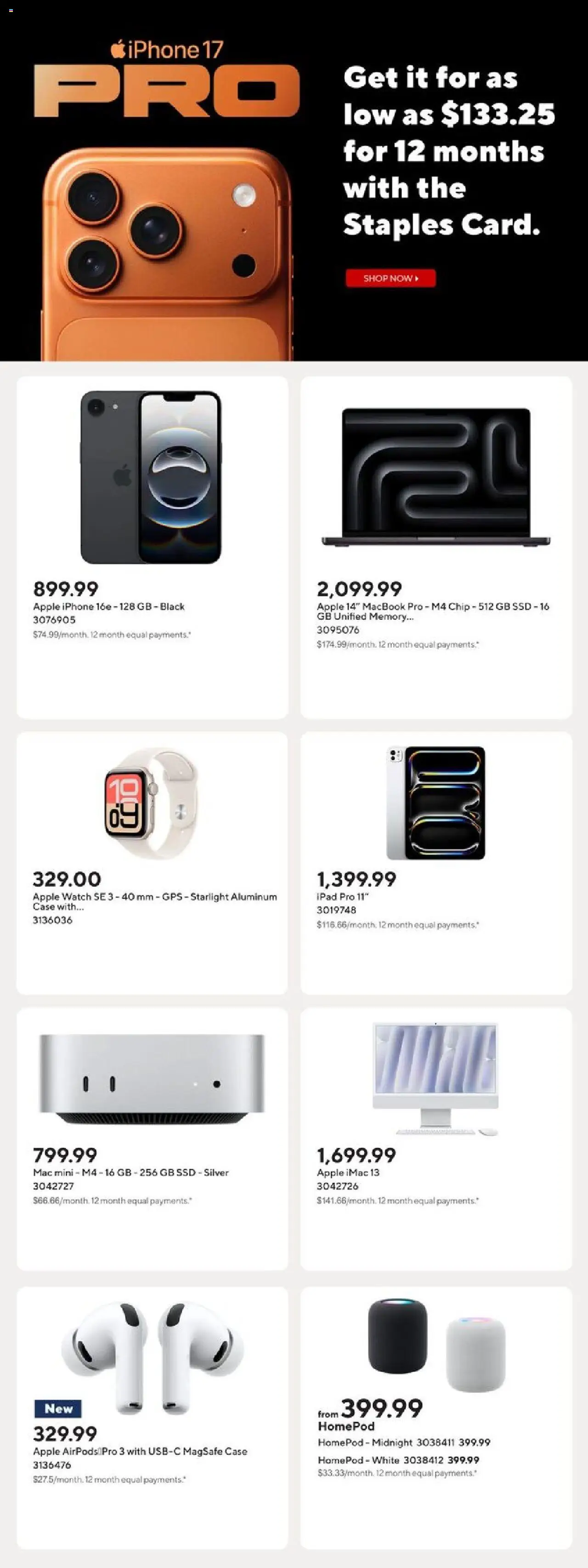 Staples flyer valid from 03.10.2025 | Page: 10 | Products: Watch, Case