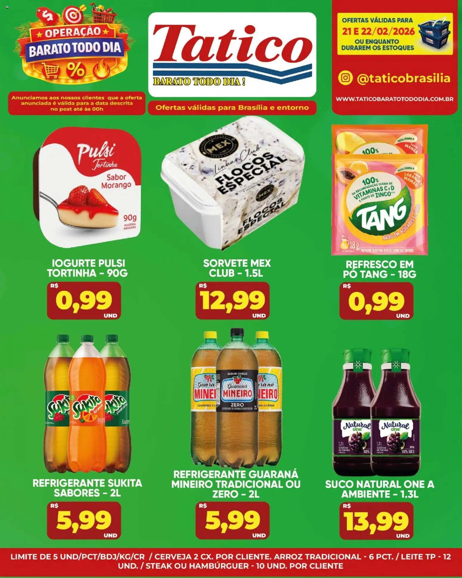Tatico Folheto - válido de 23.02.2026 | Página: 26 | Produtos: Arroz, Baixo, Sorvete, Soda