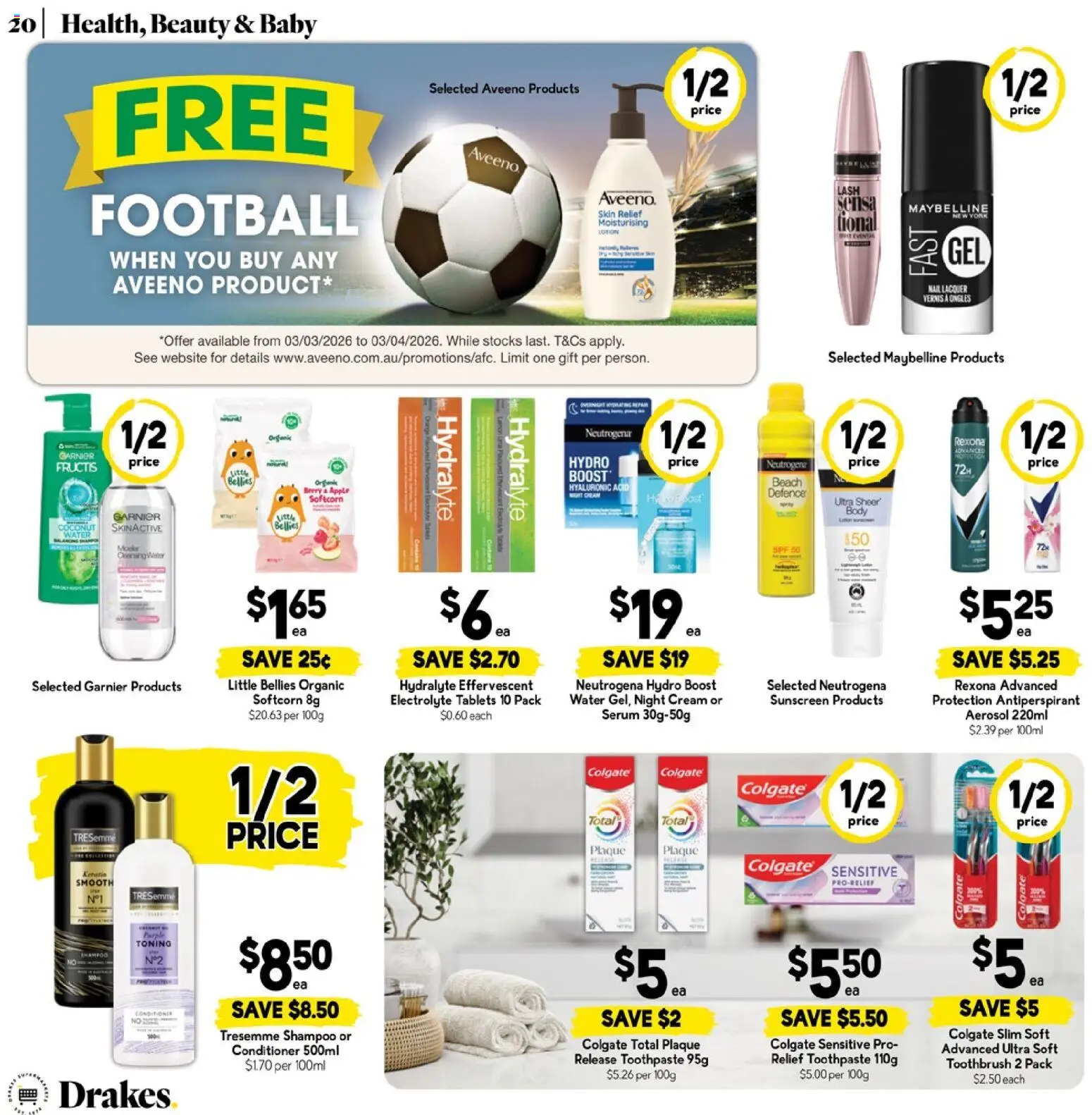 Drakes catalogue - valid from 11.03.2026 | Page: 21 | Products: Shampoo, Conditioner, Sunscreen, Tablets