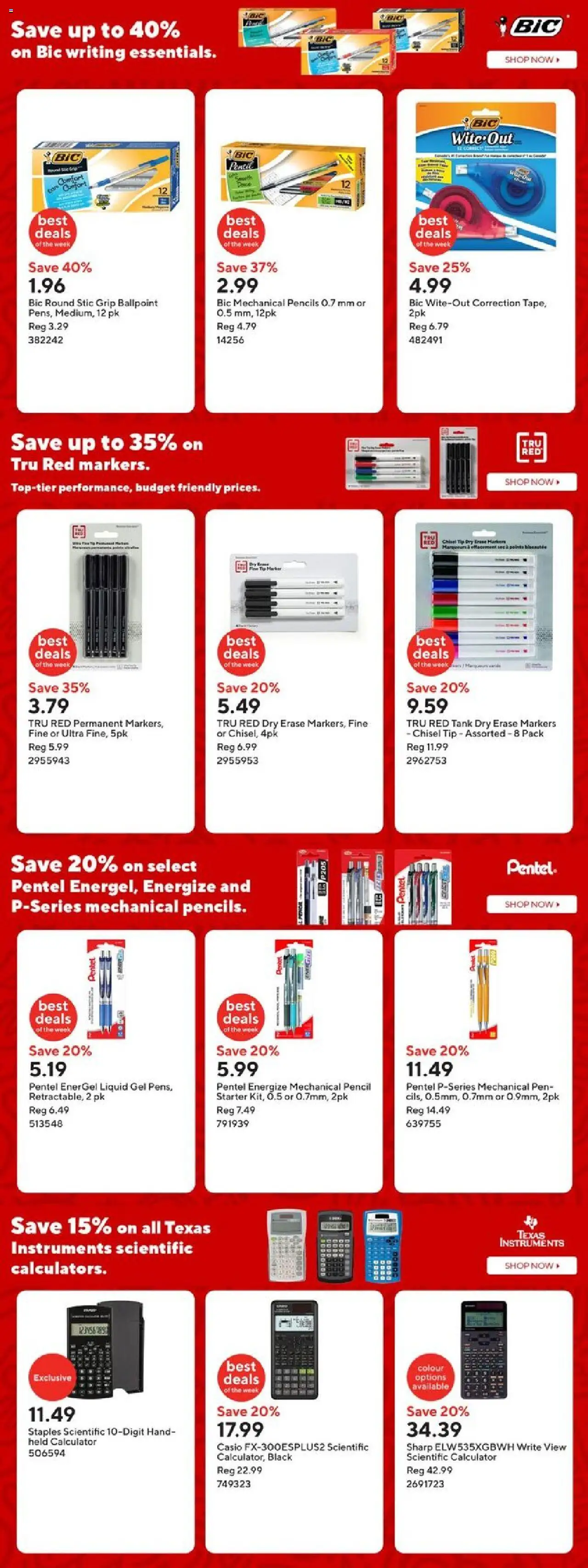 Staples flyer valid from 01.08.2025 | Page: 4 | Products: Calculator