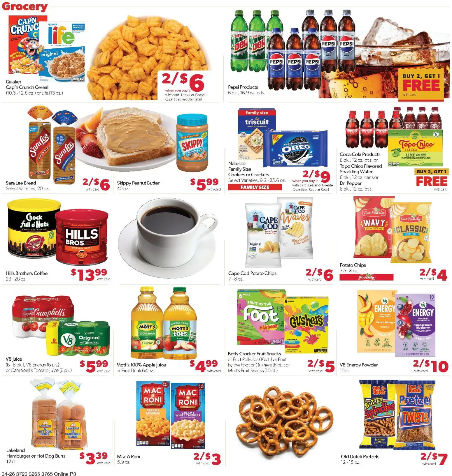 Family Fare Weekly Ad - NE - valid from 26.04.2026 | Page: 8 | Products: Juice, Chips, Nuts, Peach