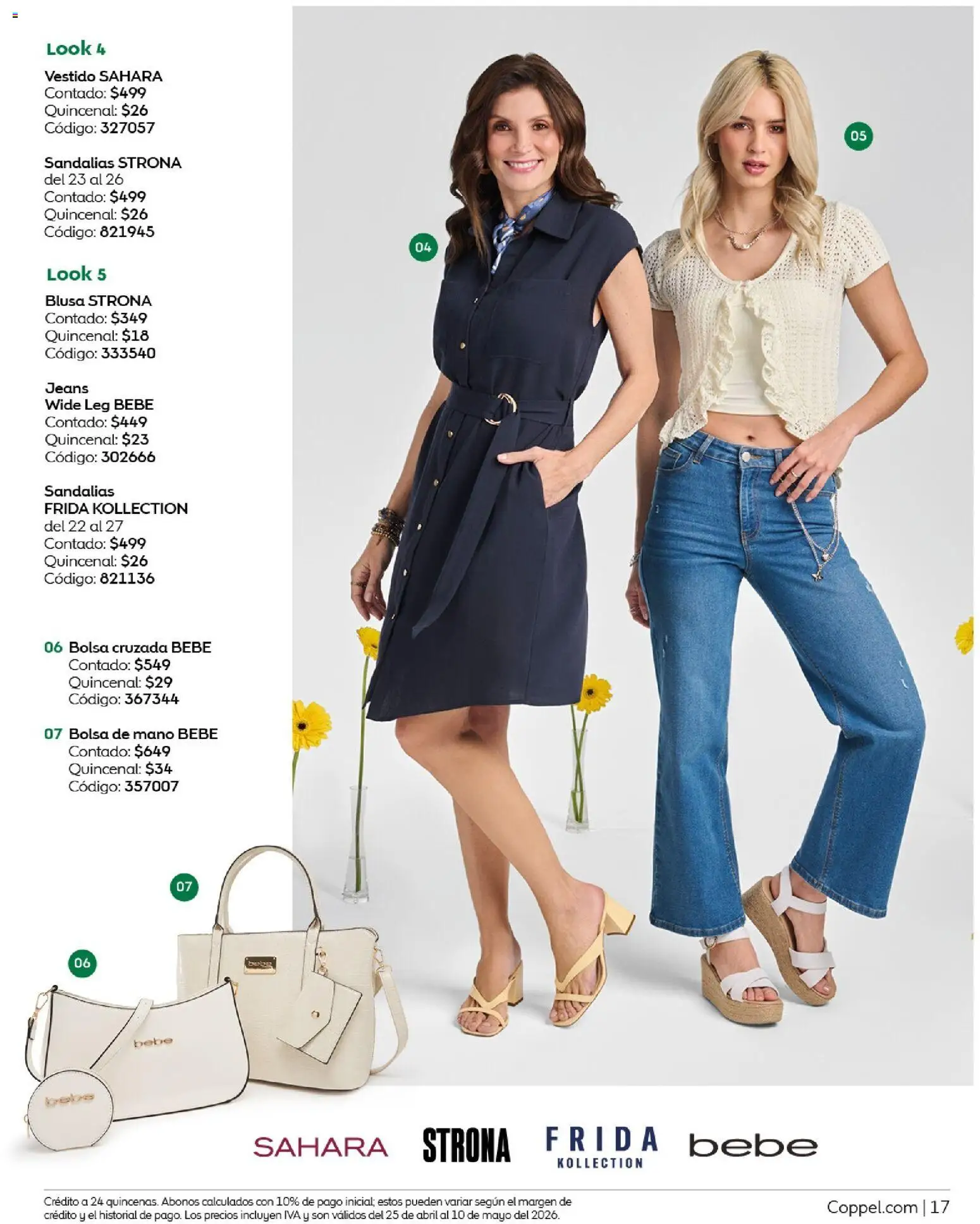Nuevas ofertas de Coppel válidas en toda la República Mexicana desde el 25.04.2026. ¡Encuentra las mejores ofertas en Coppel catálogo Los regalos que mamá siempre quiere! | Página: 17 | Productos: Blusa, Bolsa, Vestido, Sandalias