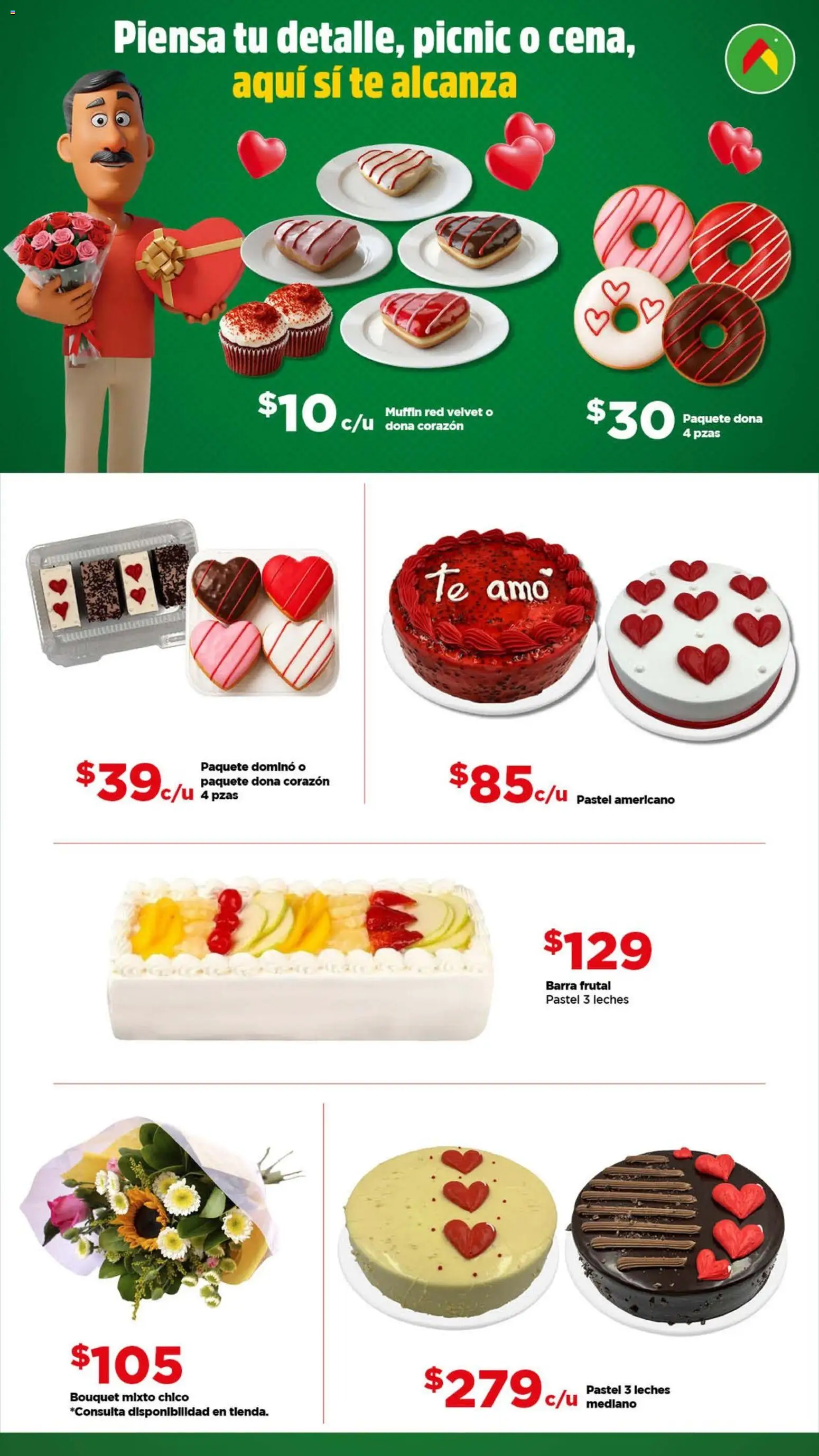 Nuevas ofertas de Bodega Aurrerá válidas en toda la República Mexicana desde el 30.01.2026. ¡Encuentra las mejores ofertas en Bodega Aurrerá folleto San Valentín! | Página: 3 | Productos: Pastel, Barra, Té