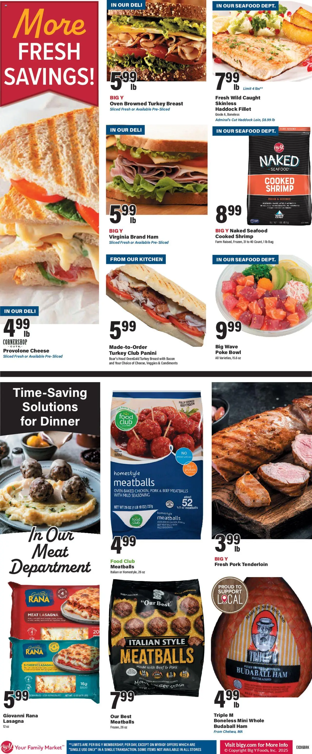 Big Y Weekly Ad - valid from 25.09.2025 | Page: 3 | Products: Cheese, Beef, Water, Sugar