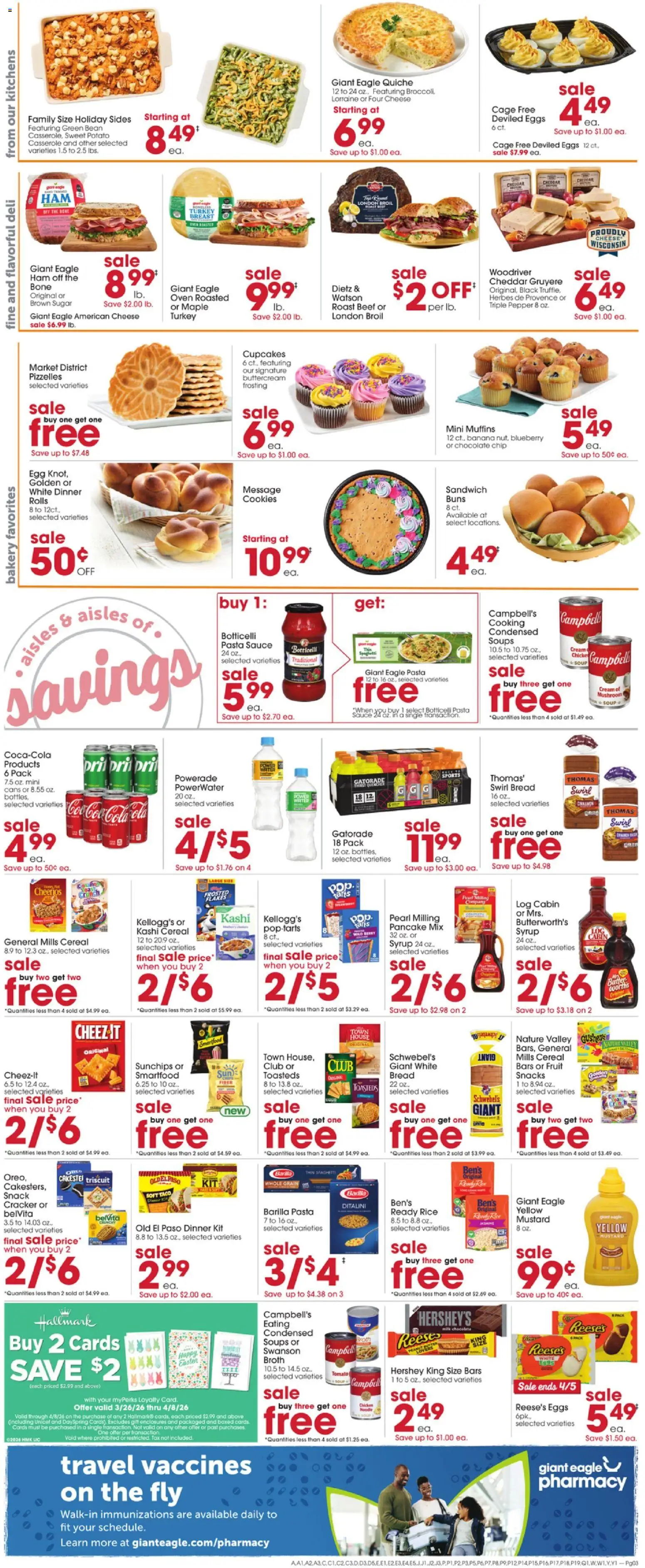 Giant Eagle Weekly Ad - valid from 02.04.2026 | Page: 3 | Products: Butter, Chocolate, Beef, Sugar