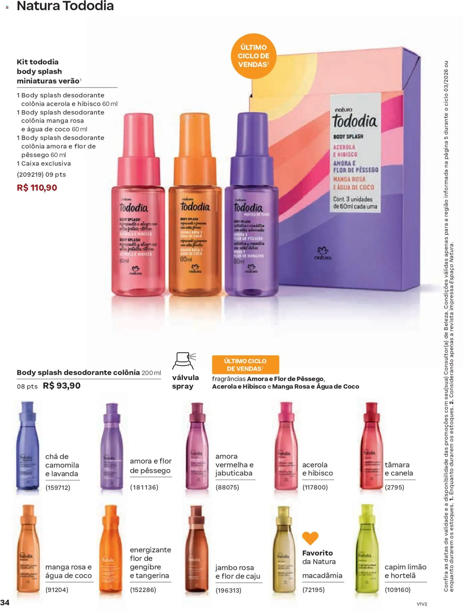 Natura Folheto - válido de 04.02.2026 | Página: 34 | Produtos: Gengibre, Água de coco, Desodorante, Body