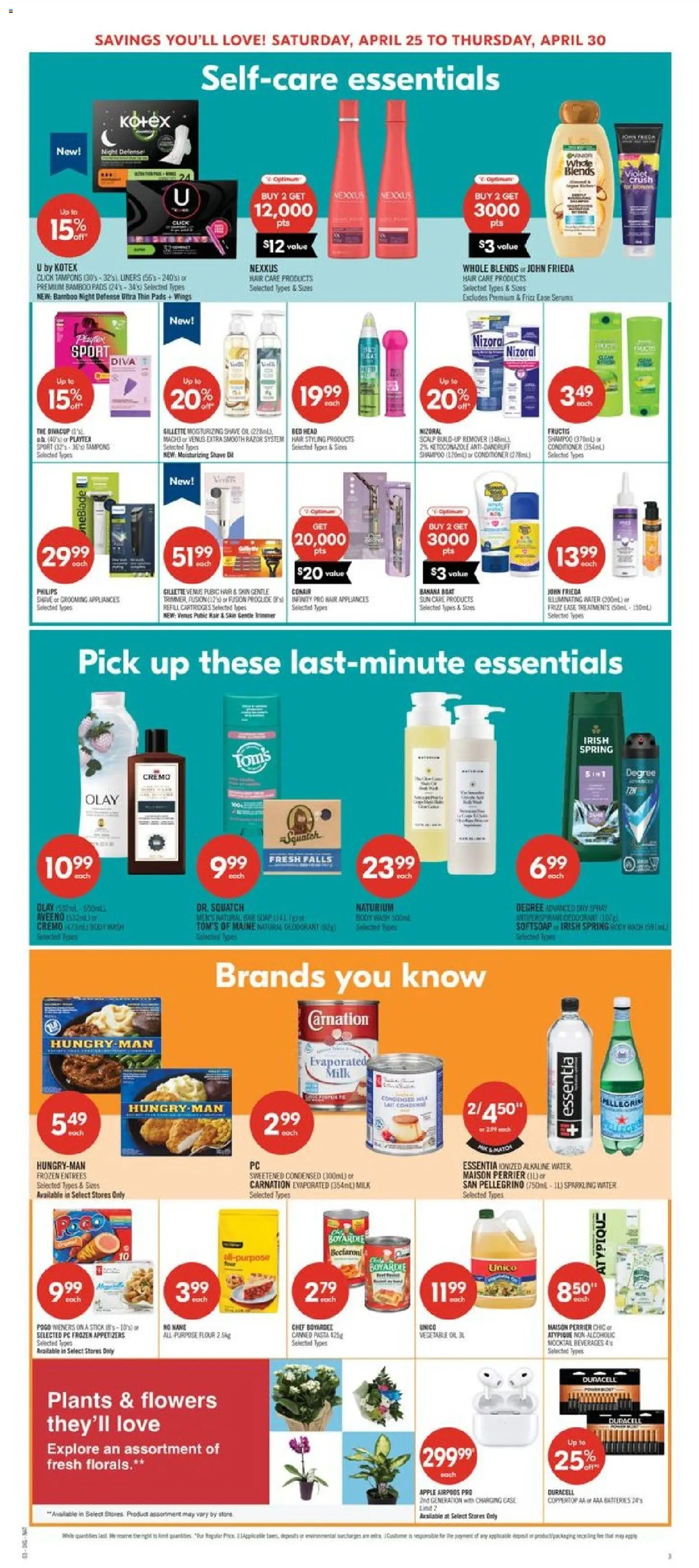 Shoppers flyer valid from 24.04.2026 | Page: 18 | Products: Shampoo, Conditioner, Soap, Bed