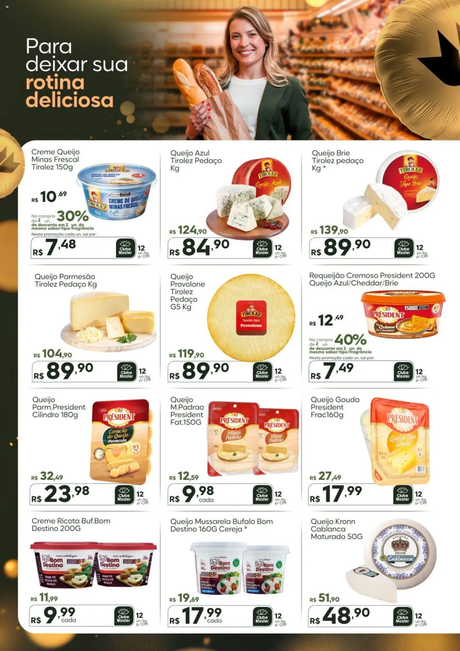 Master Folheto - válido de 03.11.2025 | Página: 4 | Produtos: Queijo, Queijo parmesão, Requeijão, Mussarela