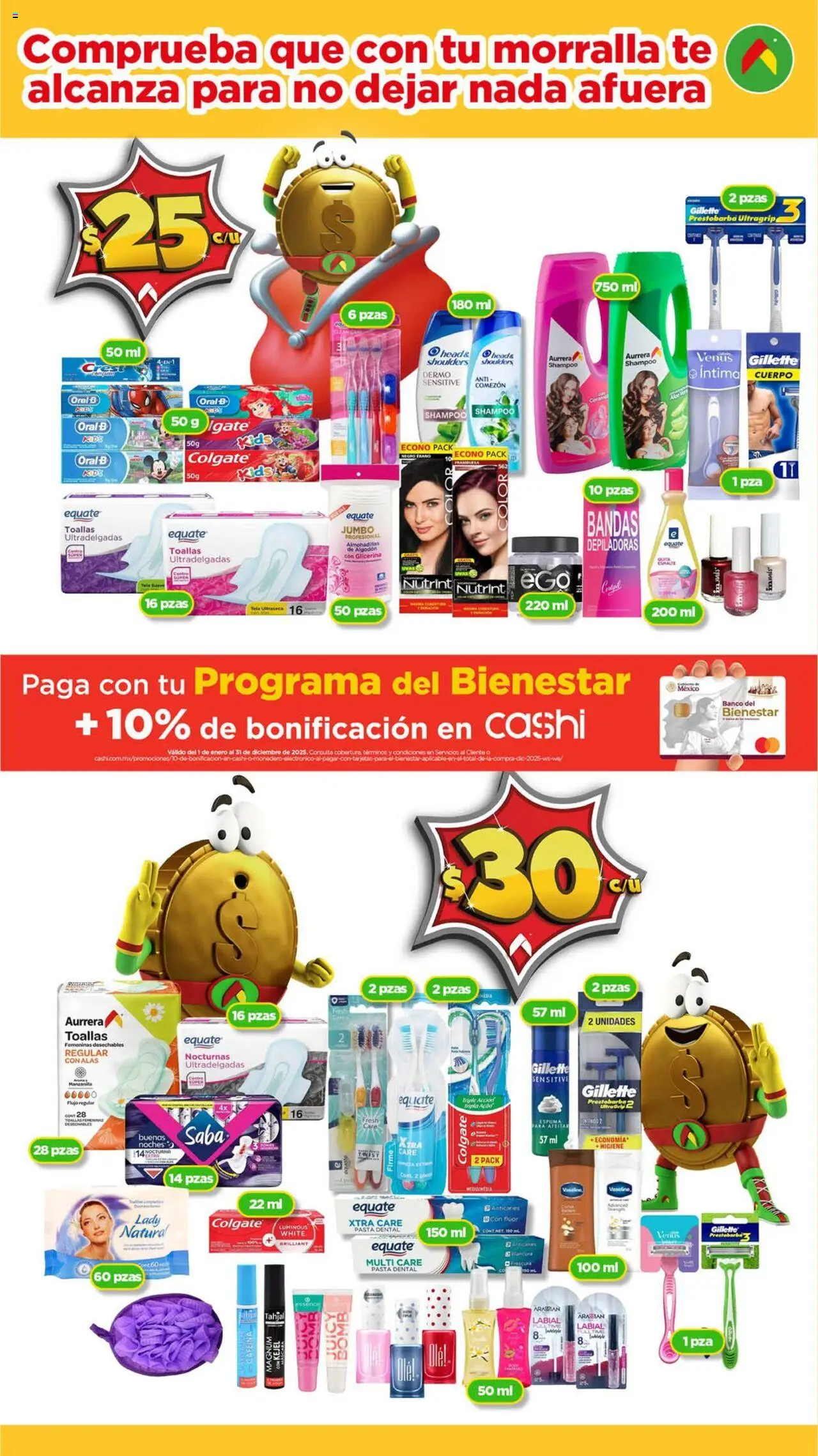 Nuevas ofertas de Bodega Aurrerá válidas en toda la República Mexicana desde el 14.08.2025. ¡Encuentra las mejores ofertas en Bodega Aurrerá - Folleto Morralla Esenciales! | Página: 2 | Productos: Máscara, Espuma, Pasta, Té