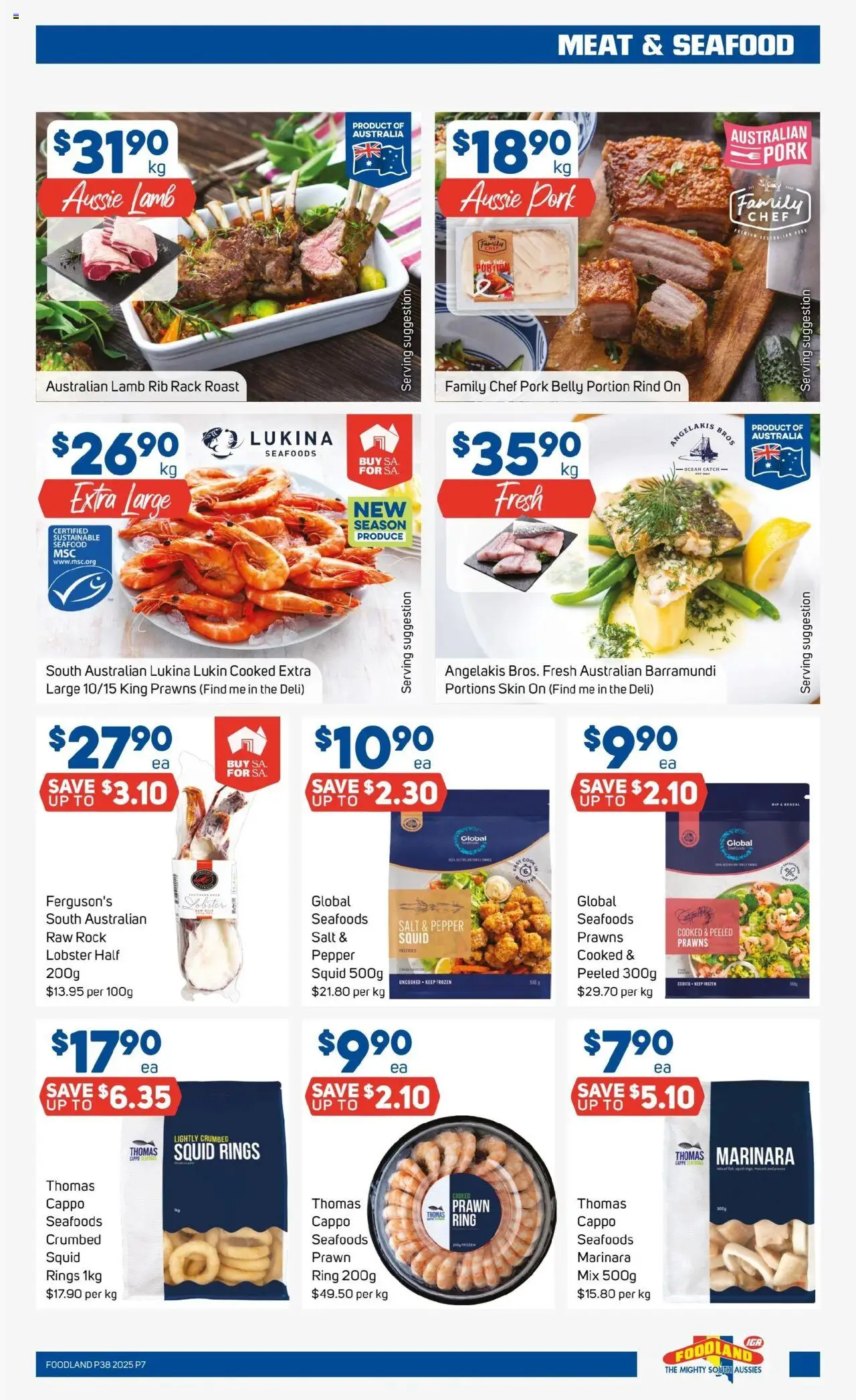 Foodland catalogue - valid from 17.09.2025 | Page: 7 | Products: Lobster, Meat, Prawns, Salt