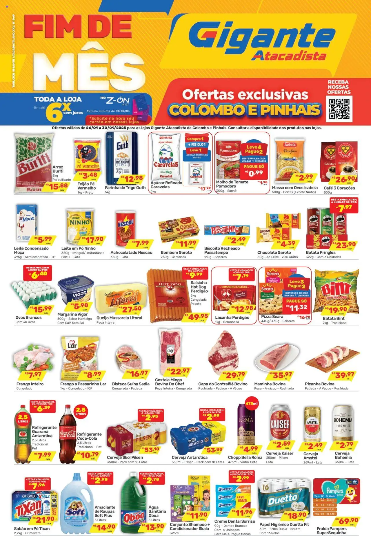 Gigante Atacadista Folheto - válido de 26.09.2025 | Página: 1 | Produtos: Feijão, Condicionador, Leite, Arroz