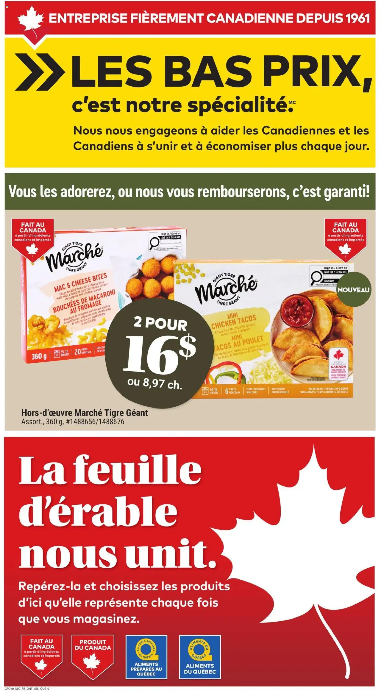 Giant Tiger flyer valid from 08.10.2025 | Page: 5 | Products: Cheese, Pizza, Chicken