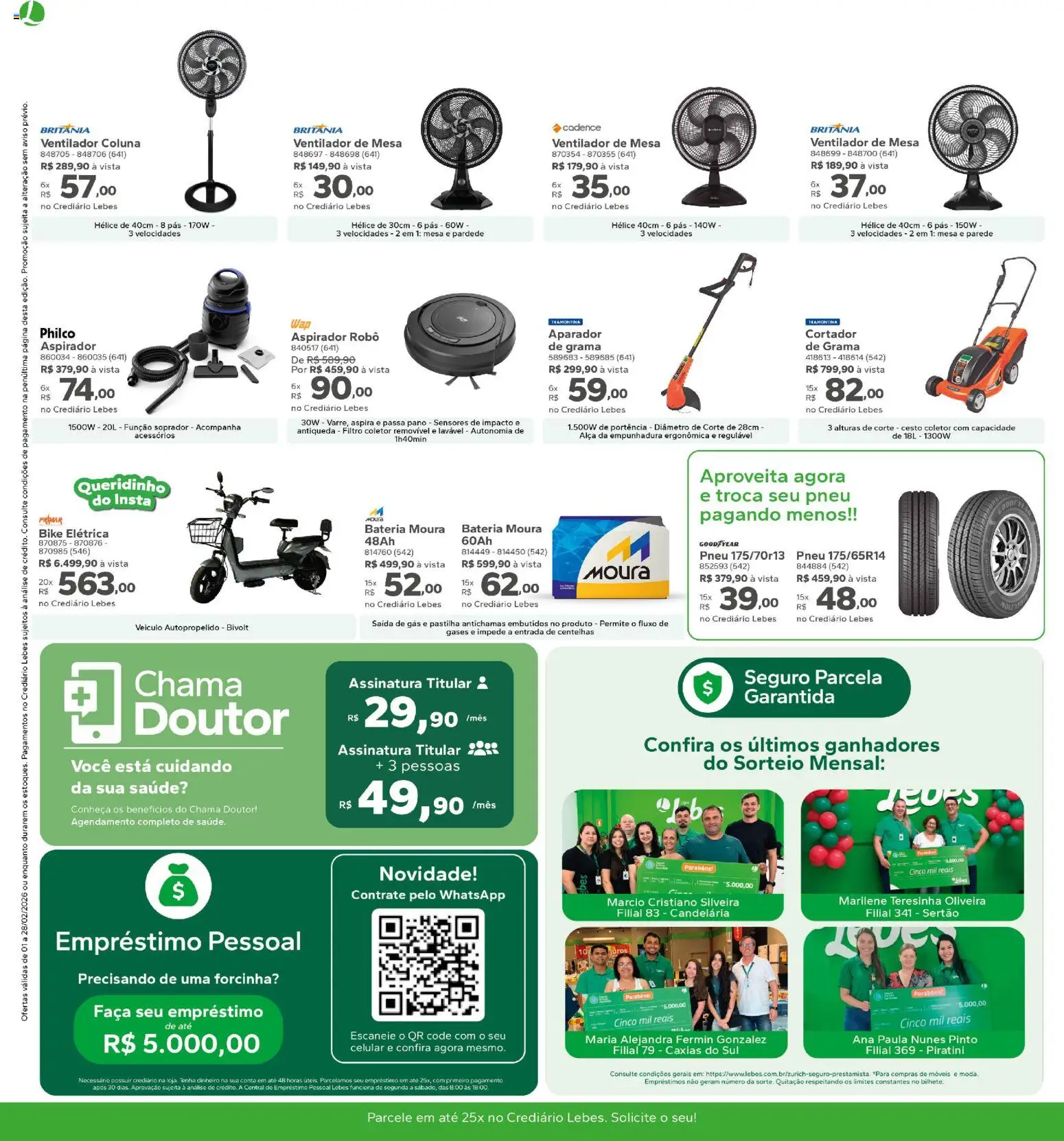 Lebes Folheto - válido de 01.02.2026 | Página: 6 | Produtos: Ventilador de mesa, Aparador, Bateria, Cortador