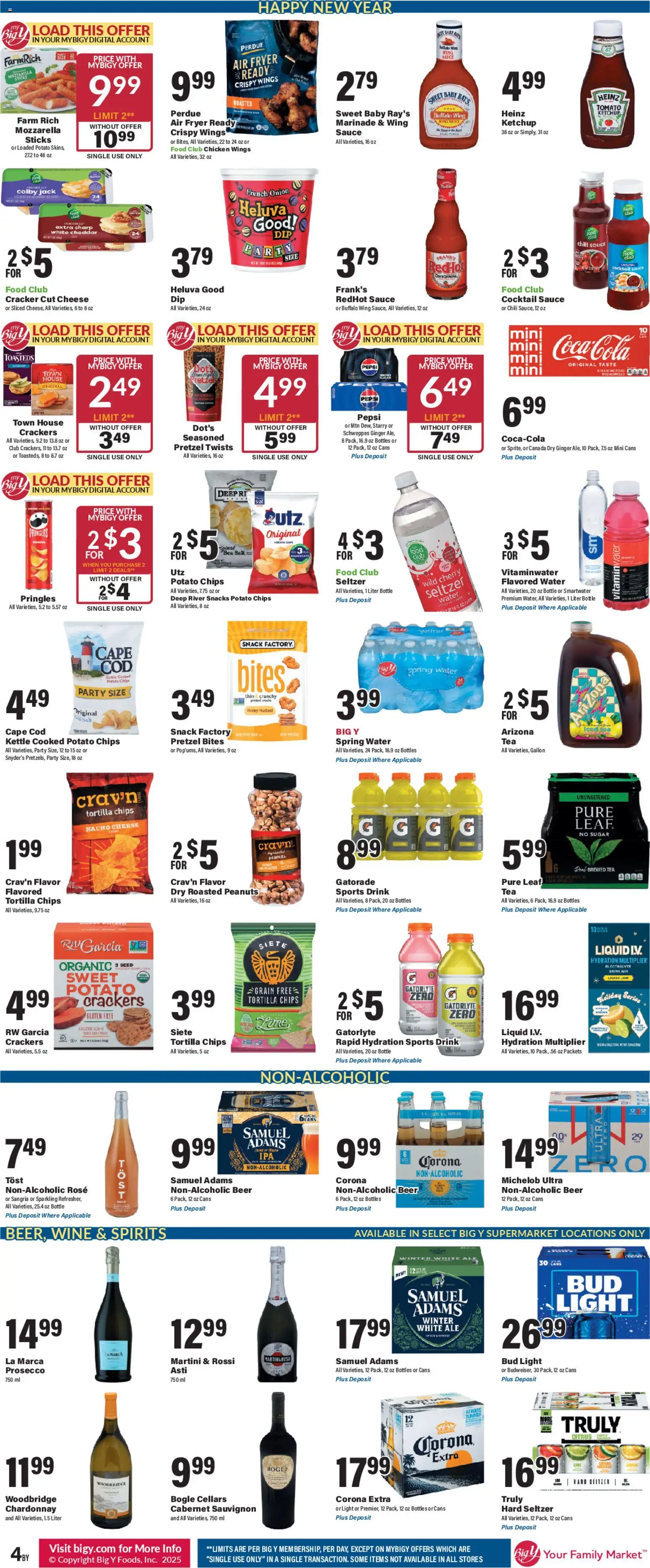 Big Y Weekly Ad - valid from 26.12.2025 | Page: 5 | Products: Cheese, Ketchup, Salt, Onion
