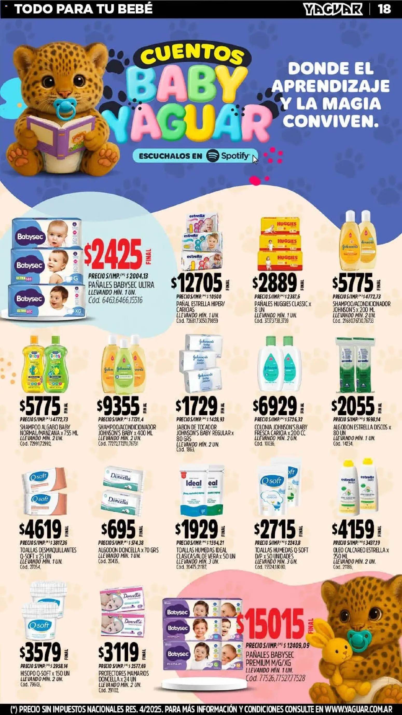 Yaguar - Oferta Semanal General Roca │ válido desde el 13.04.2026 | Página: 19 | Productos: Algodón, Toallas, Shampoo, Jabón