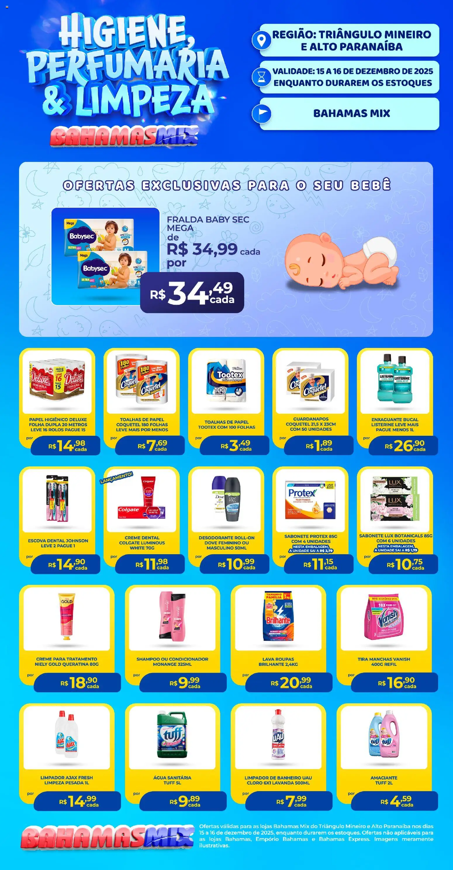 Bahamas Mix Folheto - válido de 15.12.2025 | Página: 1 | Produtos: Cloro, Condicionador, Creme, Água sanitária