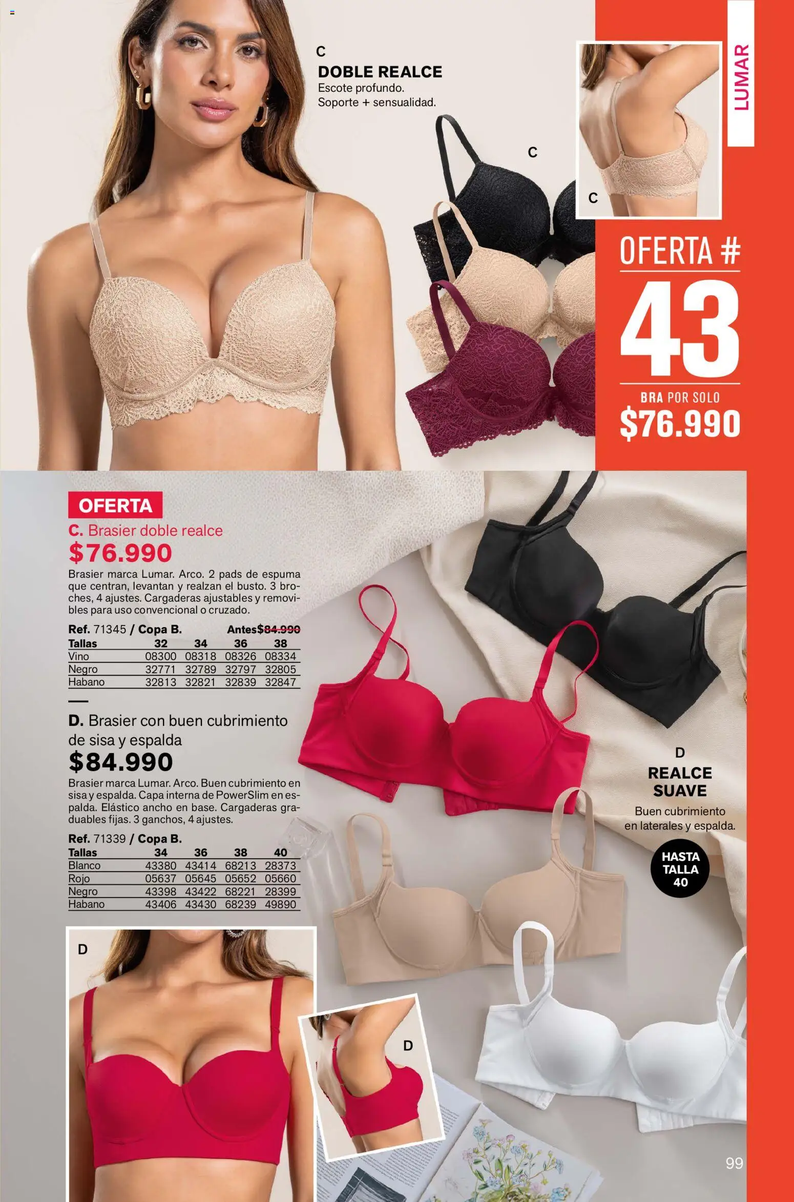 Leonisa revista - valida desde el 02.01.2026 | Página: 99 | Productos: Espuma, Brasier, Vino