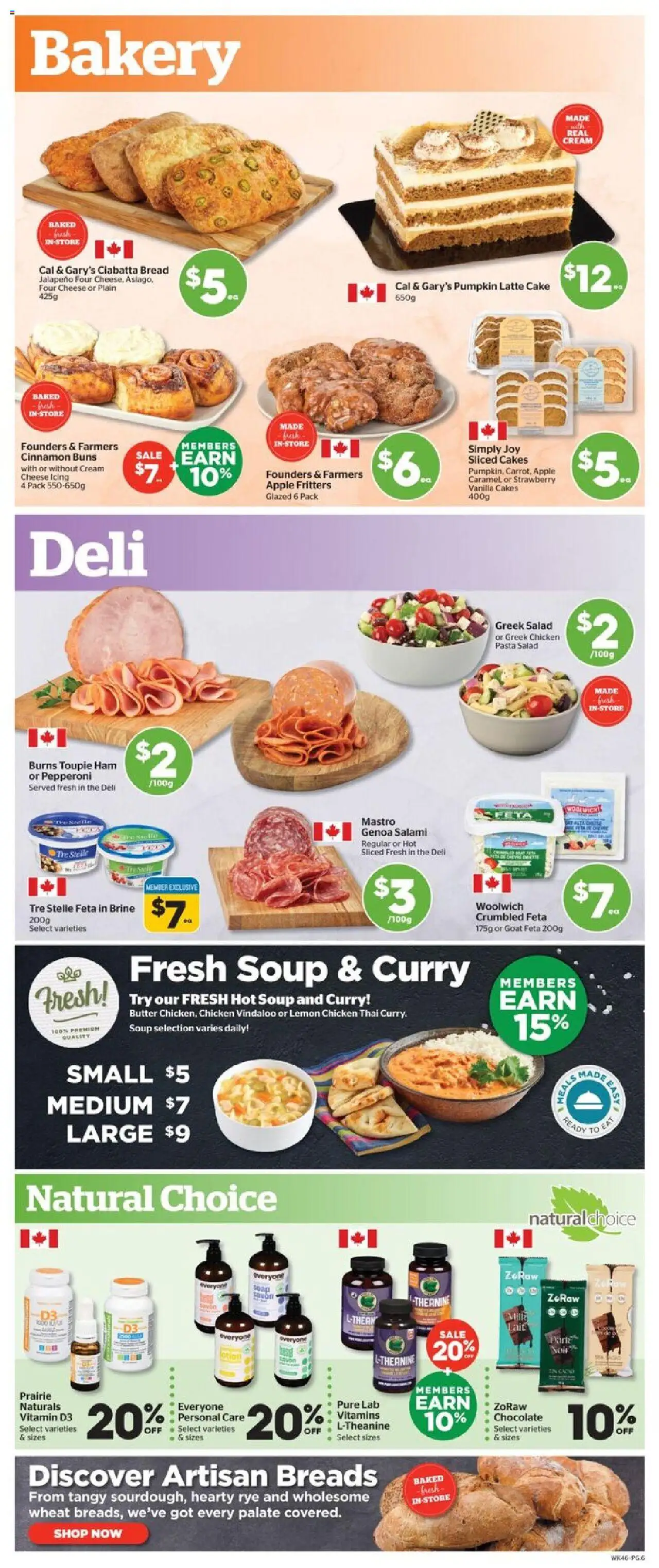 Calgary Co-op flyer valid from 18.09.2025 | Page: 7 | Products: Cream, Milk, Salami, Pumpkin