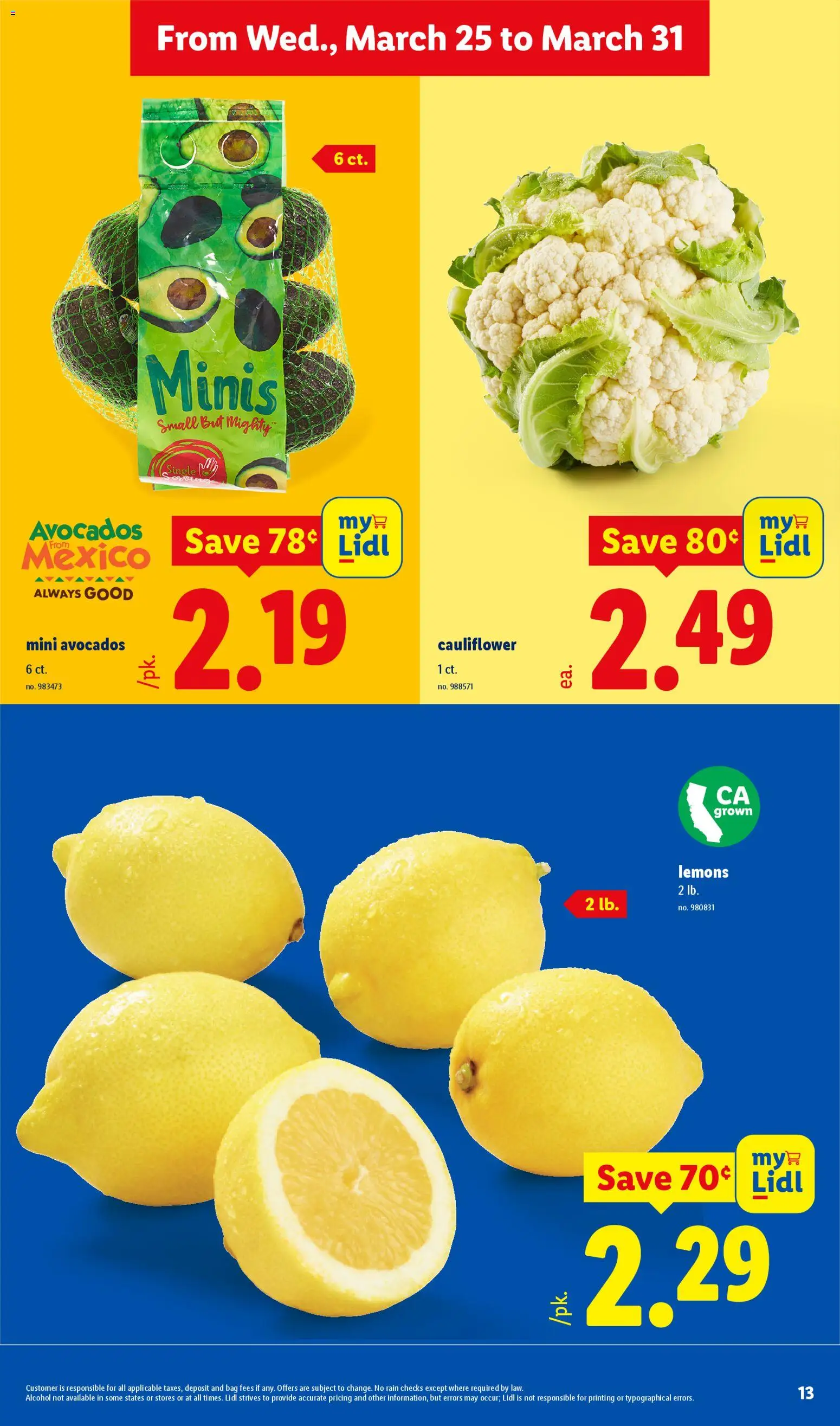 Lidl Weekly Ad - valid from 25.03.2026 | Page: 13 | Products: Cauliflower, Bag