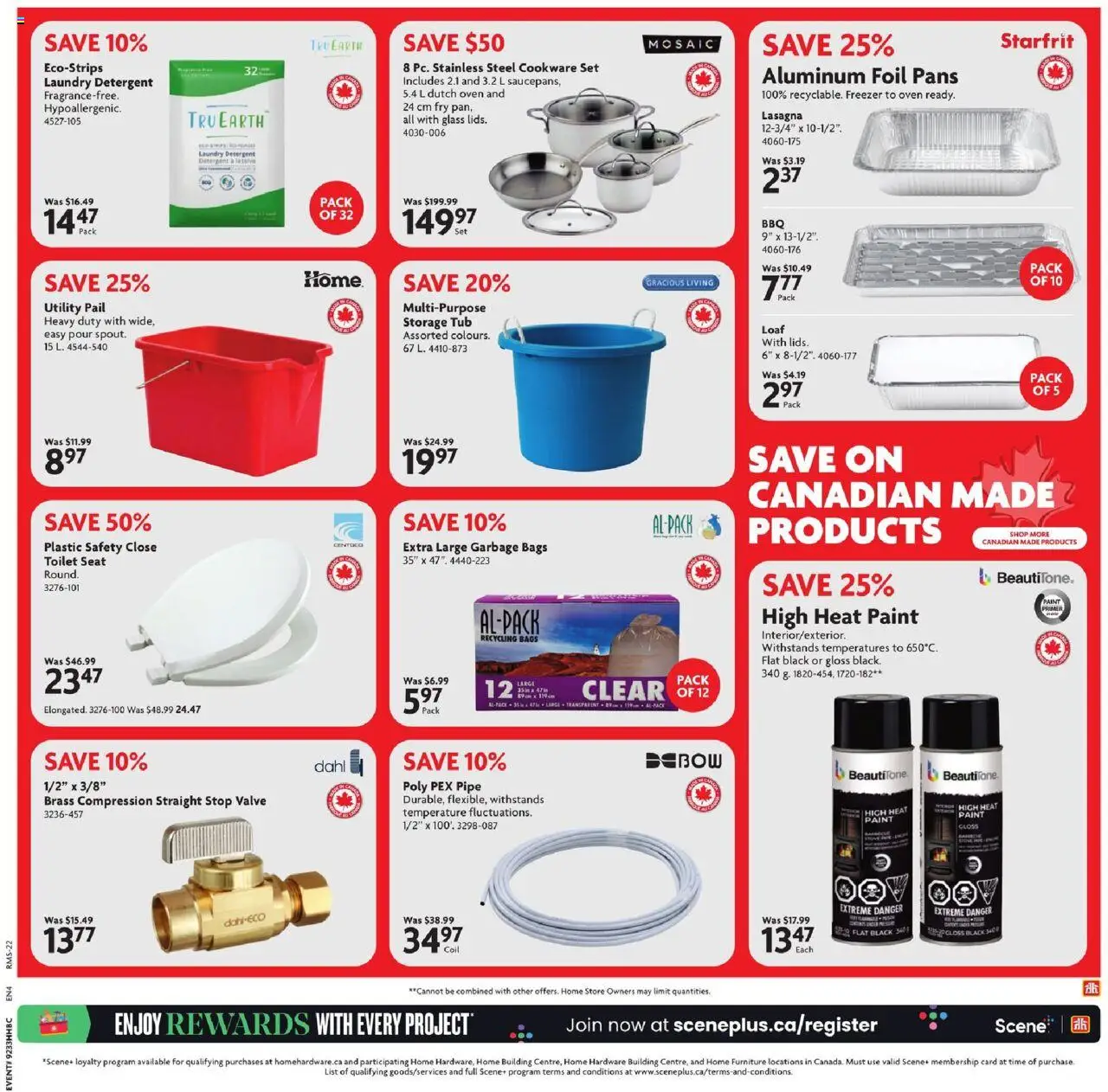 Home Hardware flyer valid from 14.08.2025 | Page: 8 | Products: Freezer, Oven, Detergent