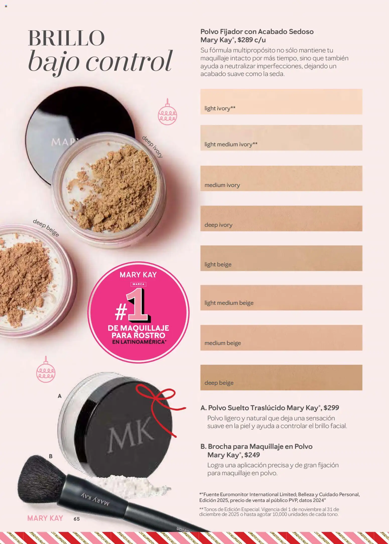 Nuevas ofertas de Mary Kay válidas en toda la República Mexicana desde el 01.11.2025. ¡Encuentra las mejores ofertas en Mary Kay catálogo! | Página: 65 | Productos: Fijador, Brillo, Maquillaje, Polvo