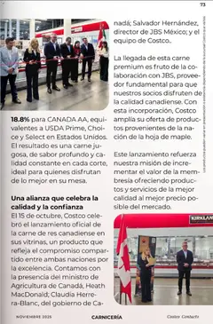 Vista previa de carne de res canadiense, Carne de res canadiense en vitrinas de Costco, nuevo folleto de la tienda, válido en México a partir del 01.11.2025 | Página: 73