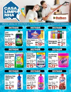 Supermercado Dalben ofertas Casa Limpinha - Pré-Visualização do folheto da loja Supermercado Dalben, válido de 09.03.2026
