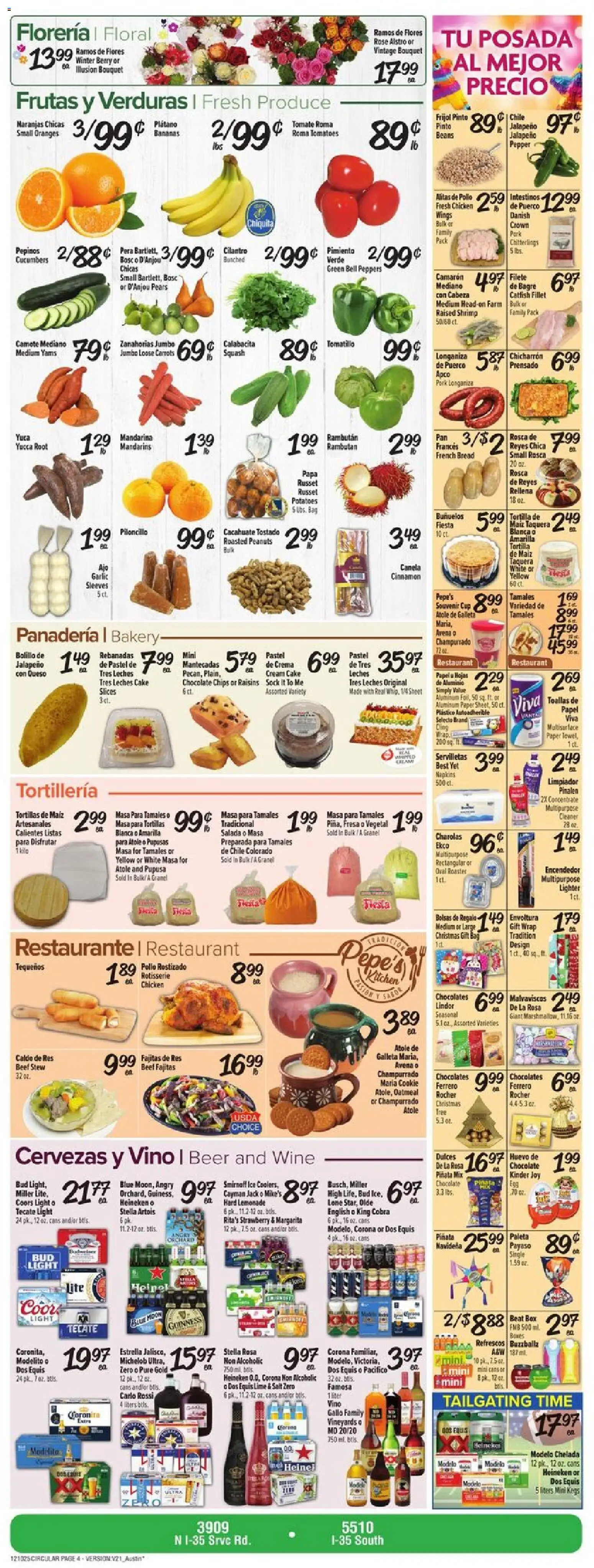 Fiesta Mart Weekly Ad - valid from 10.12.2025 | Page: 4 | Products: Squash, Chocolate, Cream, Lime
