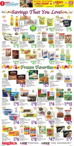 Preview of Ingles weekly ads valid from 01.04.2026 | Page: 4 | Products: Pizza, Ice cream, Sugar, Apple Pie