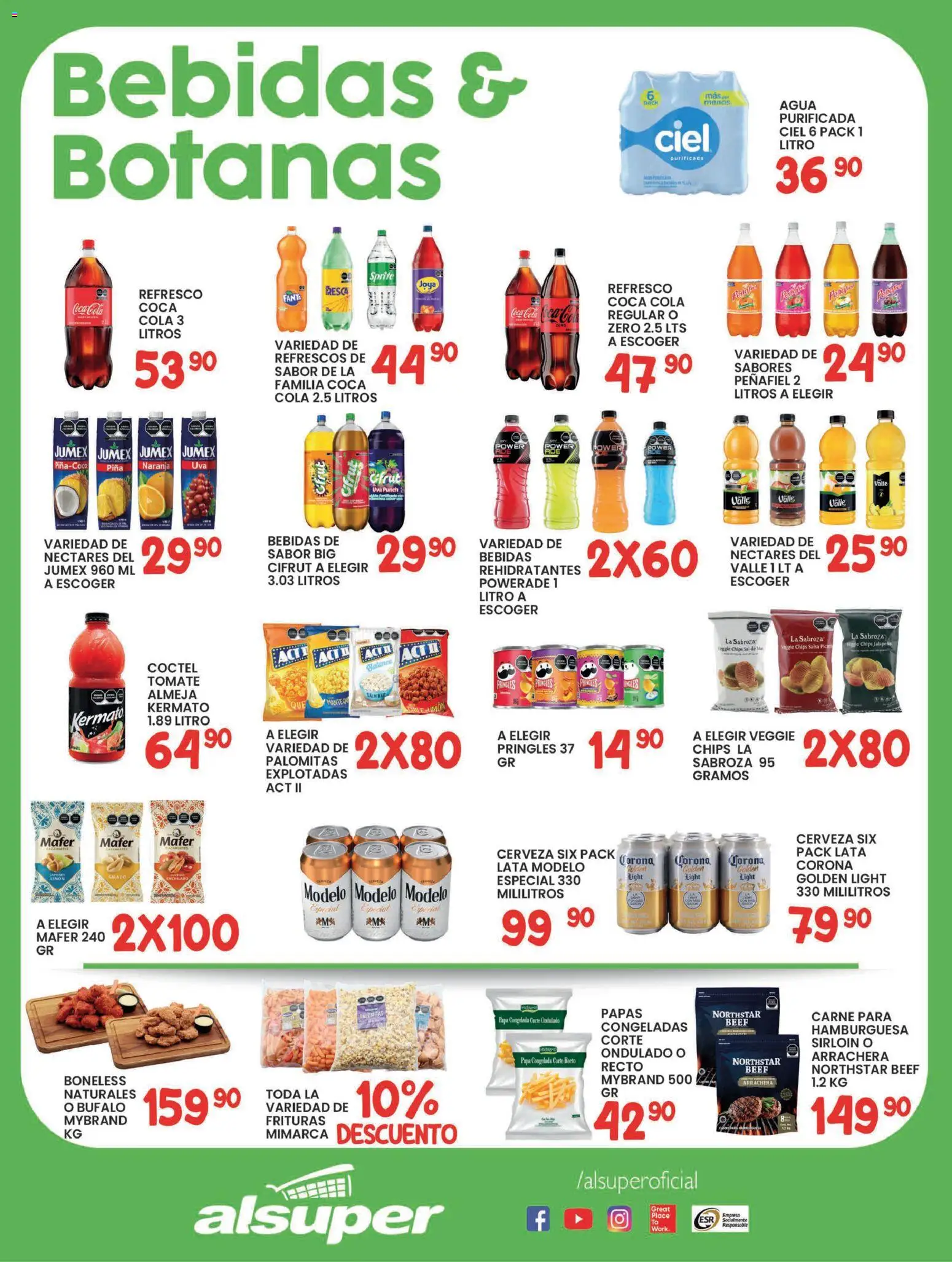 Nuevas ofertas de Alsuper válidas en toda la República Mexicana desde el 20.01.2026. ¡Encuentra las mejores ofertas en Alsuper folleto Durango! | Página: 3 | Productos: Tomate, Agua, Uva, Piña