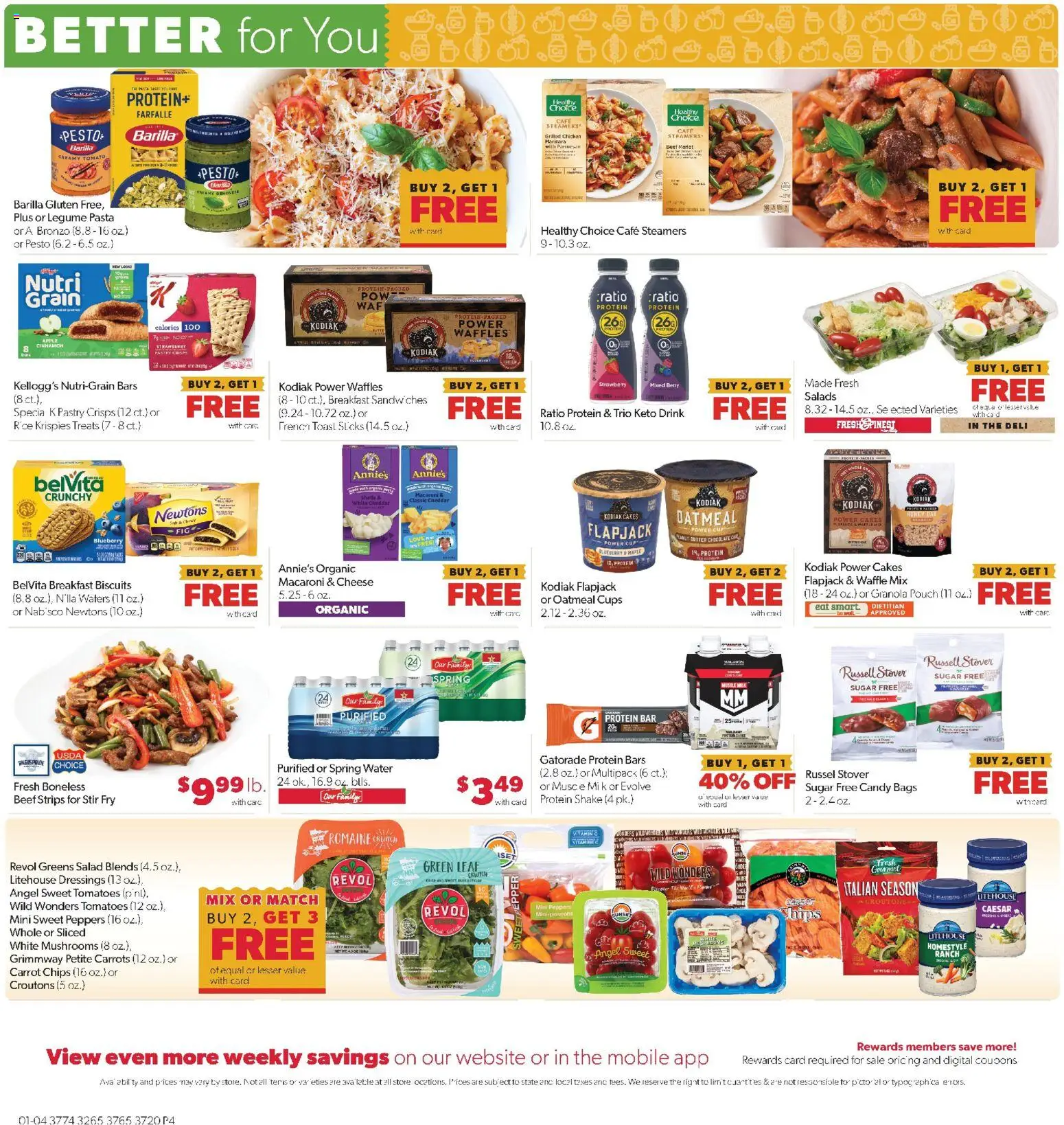 Family Fare Weekly Ad - NE - valid from 04.01.2026 | Page: 4 | Products: Milk, Beef, Carrot, Water