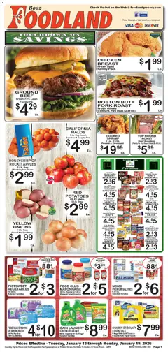 Preview of Foodland weekly ads valid from 13.01.2026