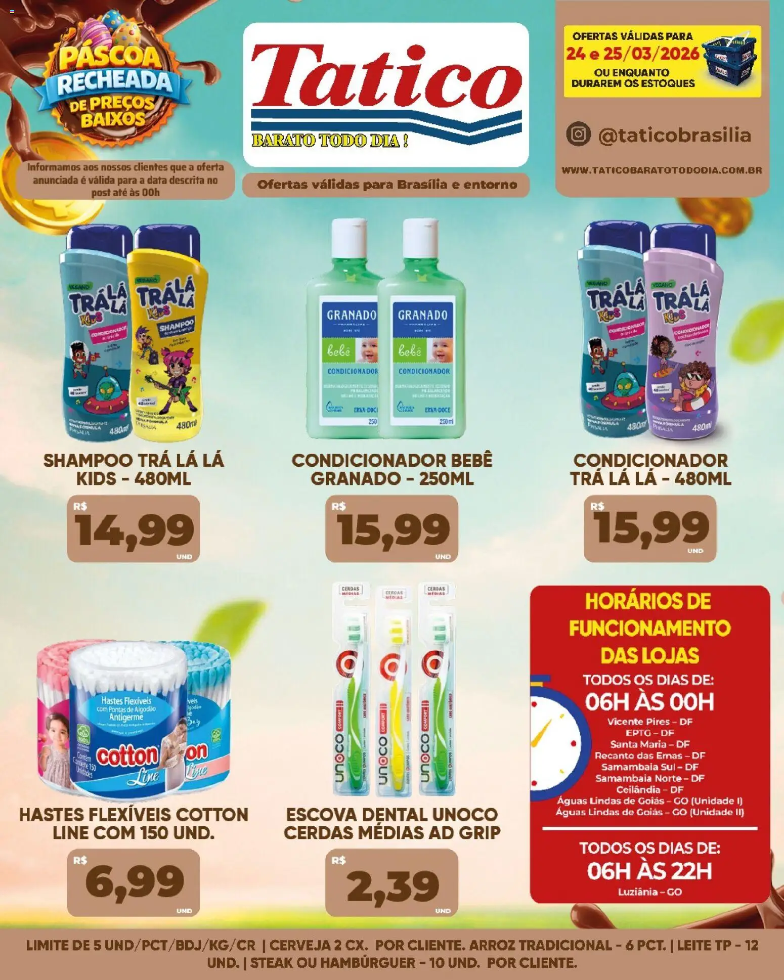 Tatico Folheto - válido de 26.03.2026 | Página: 32 | Produtos: Leite, Cerveja, Arroz, Algodão
