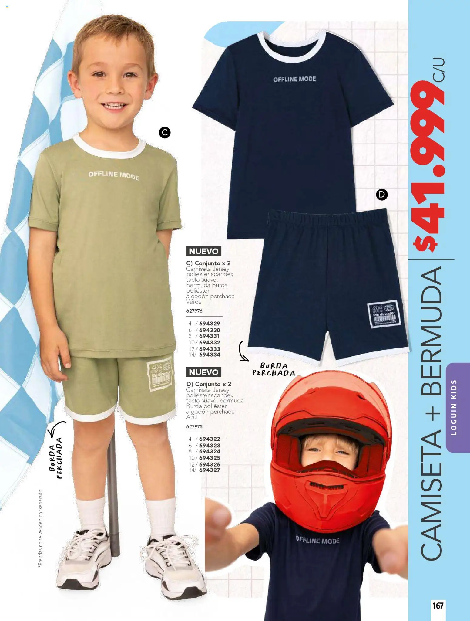 Pacifika revista - valida desde el 01.02.2026 | Página: 167 | Productos: Algodón, Bermuda, Camiseta, Conjunto