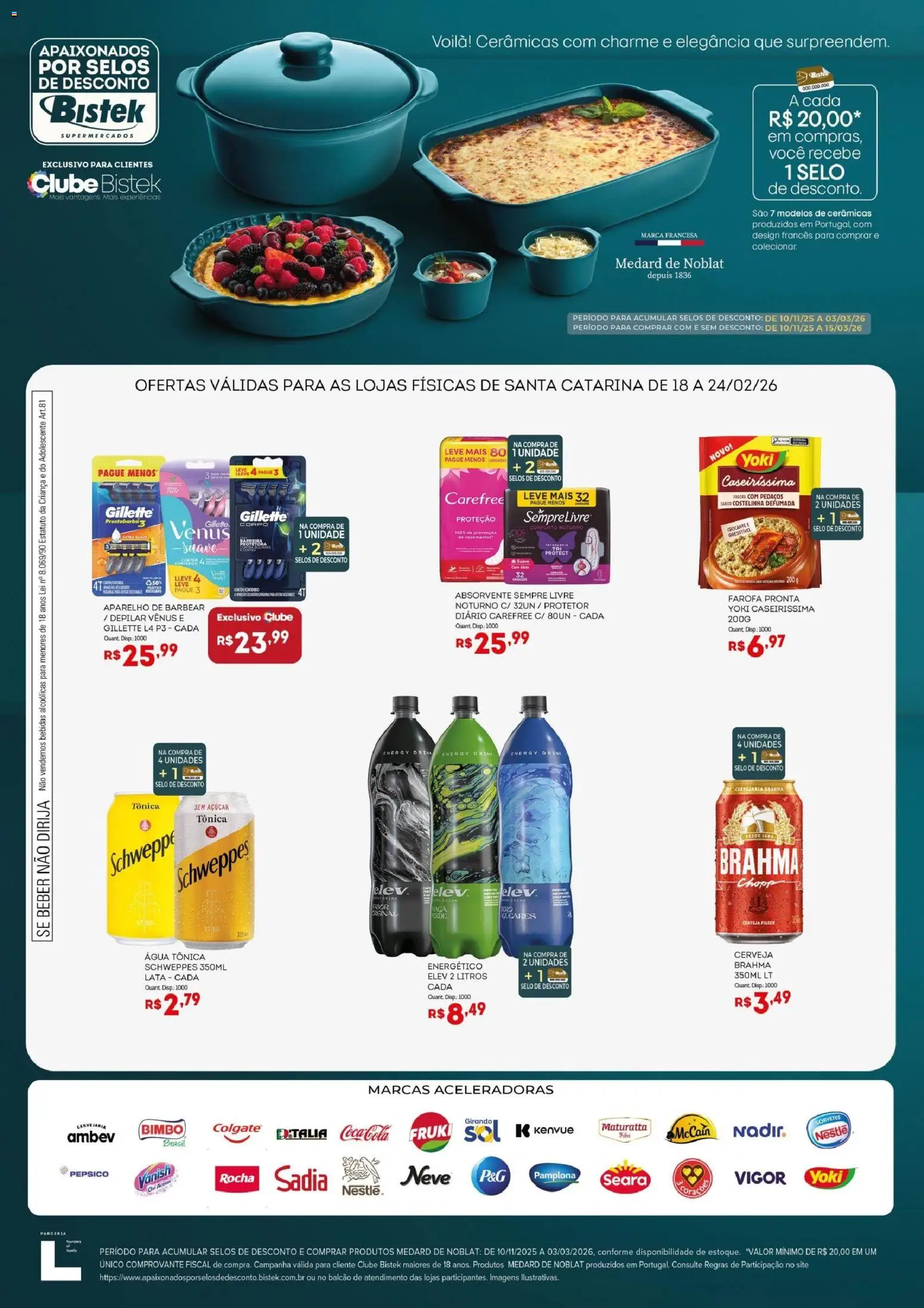 Bistek Supermercados Folheto - válido de 18.02.2026 | Página: 2 | Produtos: Água tônica, Energético, Açúcar, Sempre Livre