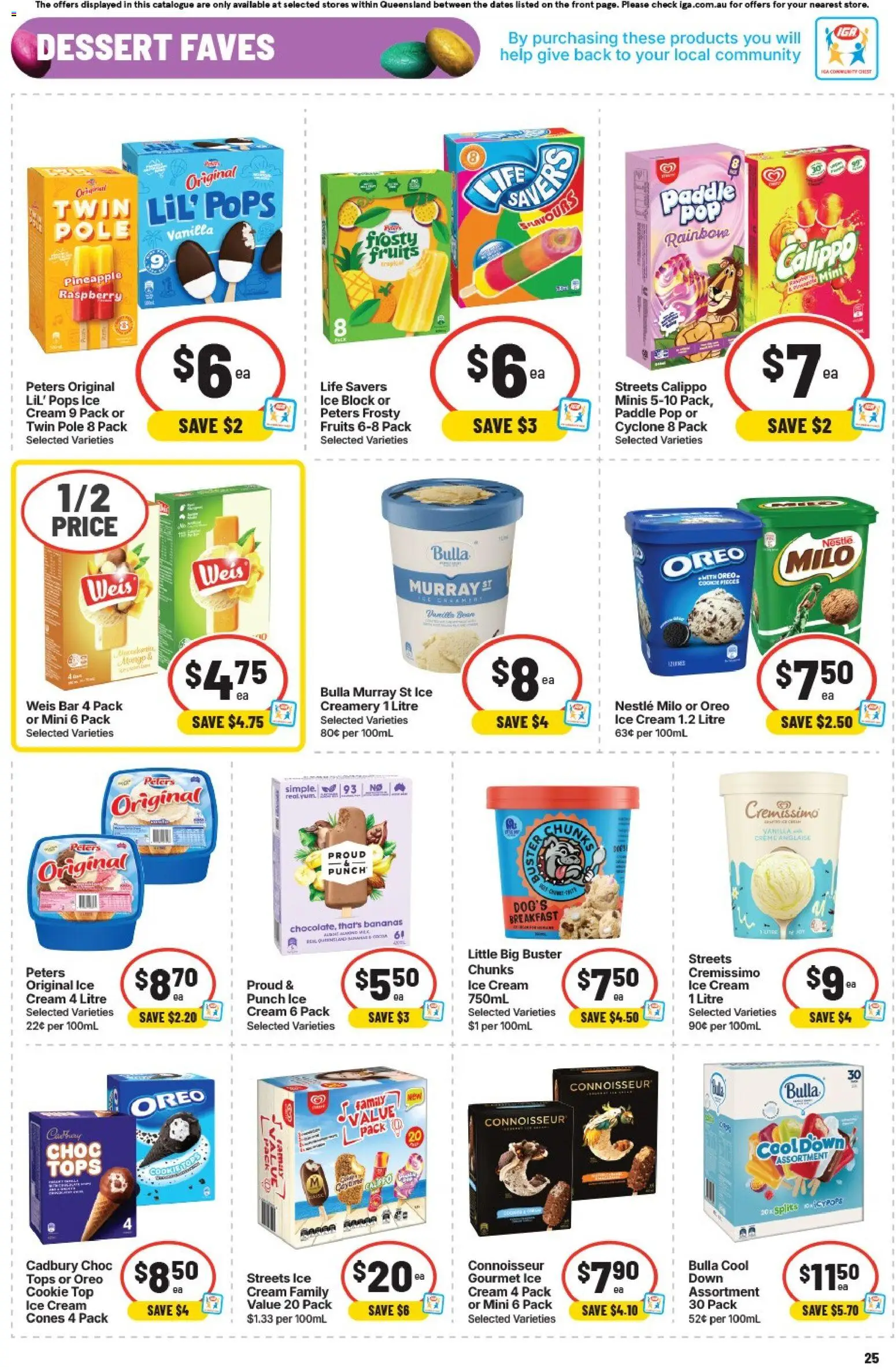 IGA catalogue - valid from 01.04.2026 | Page: 28 | Products: Pineapple, Ice cream, Fruits, Raspberry