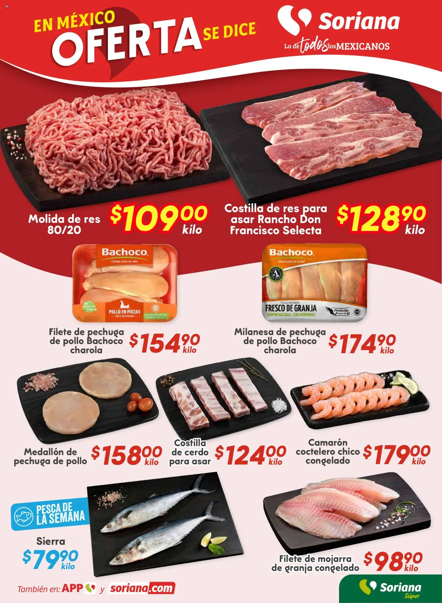 Nuevas ofertas de Soriana válidas en toda la República Mexicana desde el 24.10.2025. ¡Encuentra las mejores ofertas en Soriana - Fin de Semana Súper: BCS, Son y Sin! | Página: 7 | Productos: Pollo, Milanesa, Res, Sierra