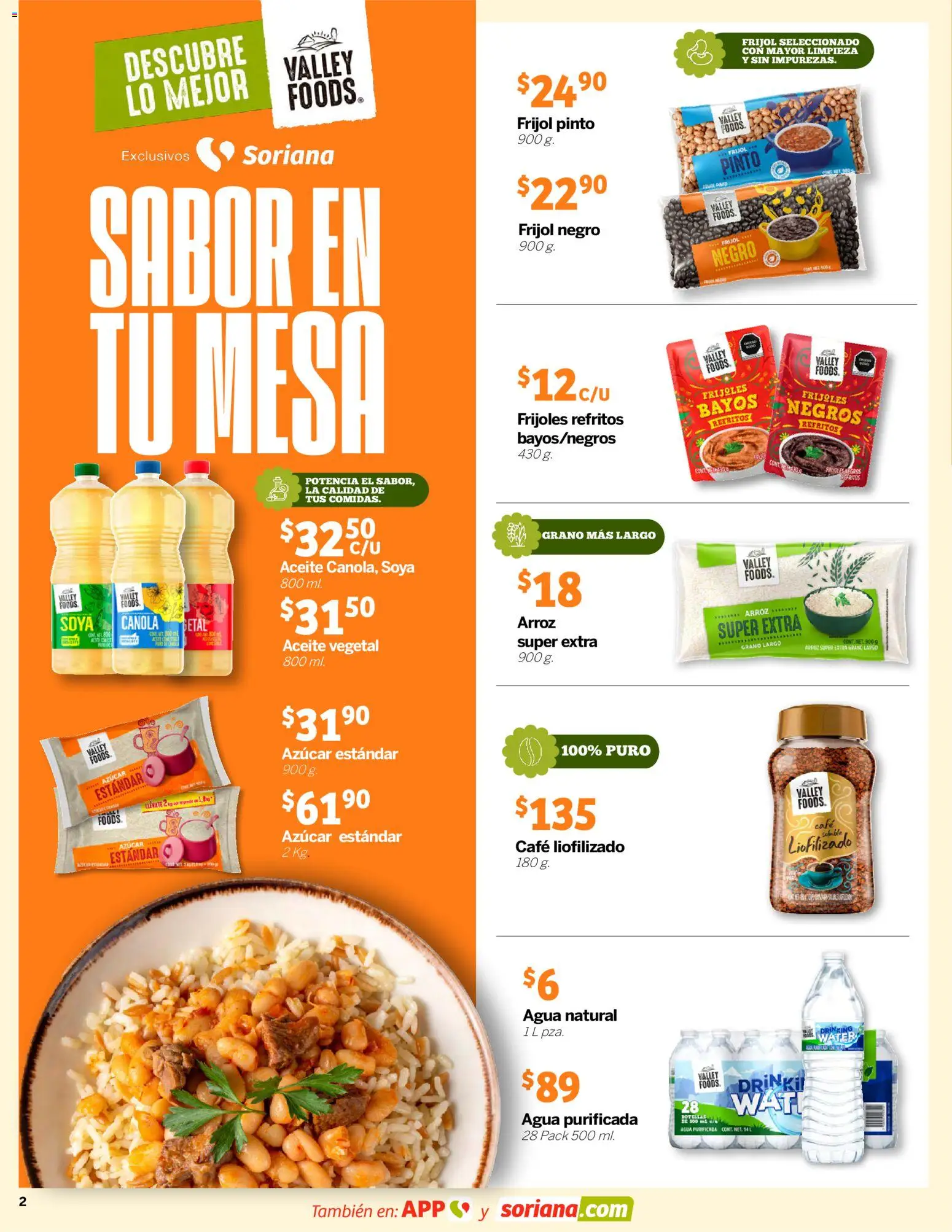 Nuevas ofertas de Soriana válidas en toda la República Mexicana desde el 26.03.2026. ¡Encuentra las mejores ofertas en Soriana Descubre lo mejor Mercado Nacional! | Página: 2 | Productos: Agua, Aceite, Arroz, Mesa