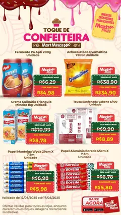 Mart Minas Folheto - válido de 12.08.2025 | Página: 2 | Produtos: Touca, Pó, Achocolatado, Creme